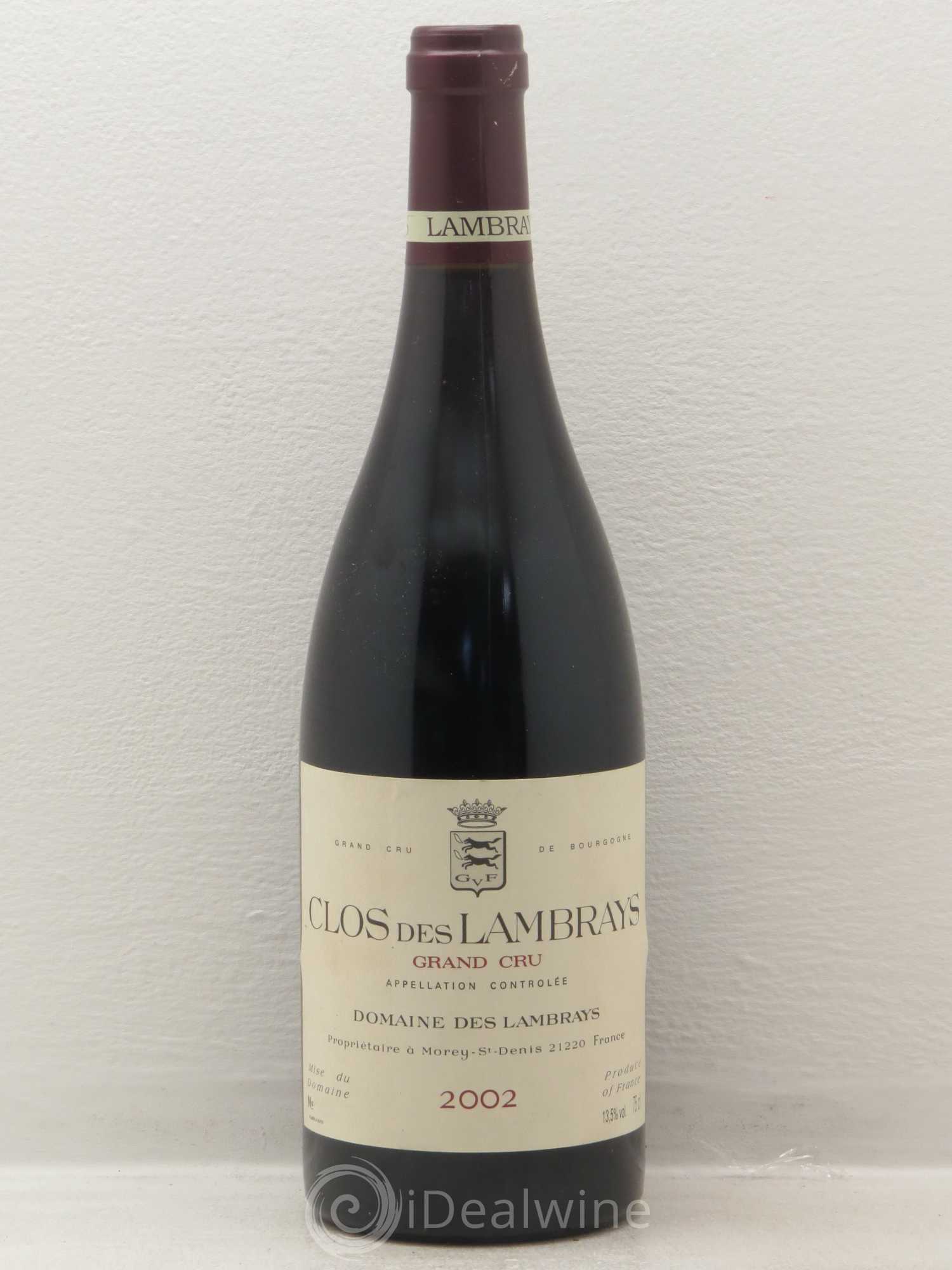 Clos des Lambrays Grand Cru Domaine des Lambrays 2002 - Lot de 1 bouteille - 0