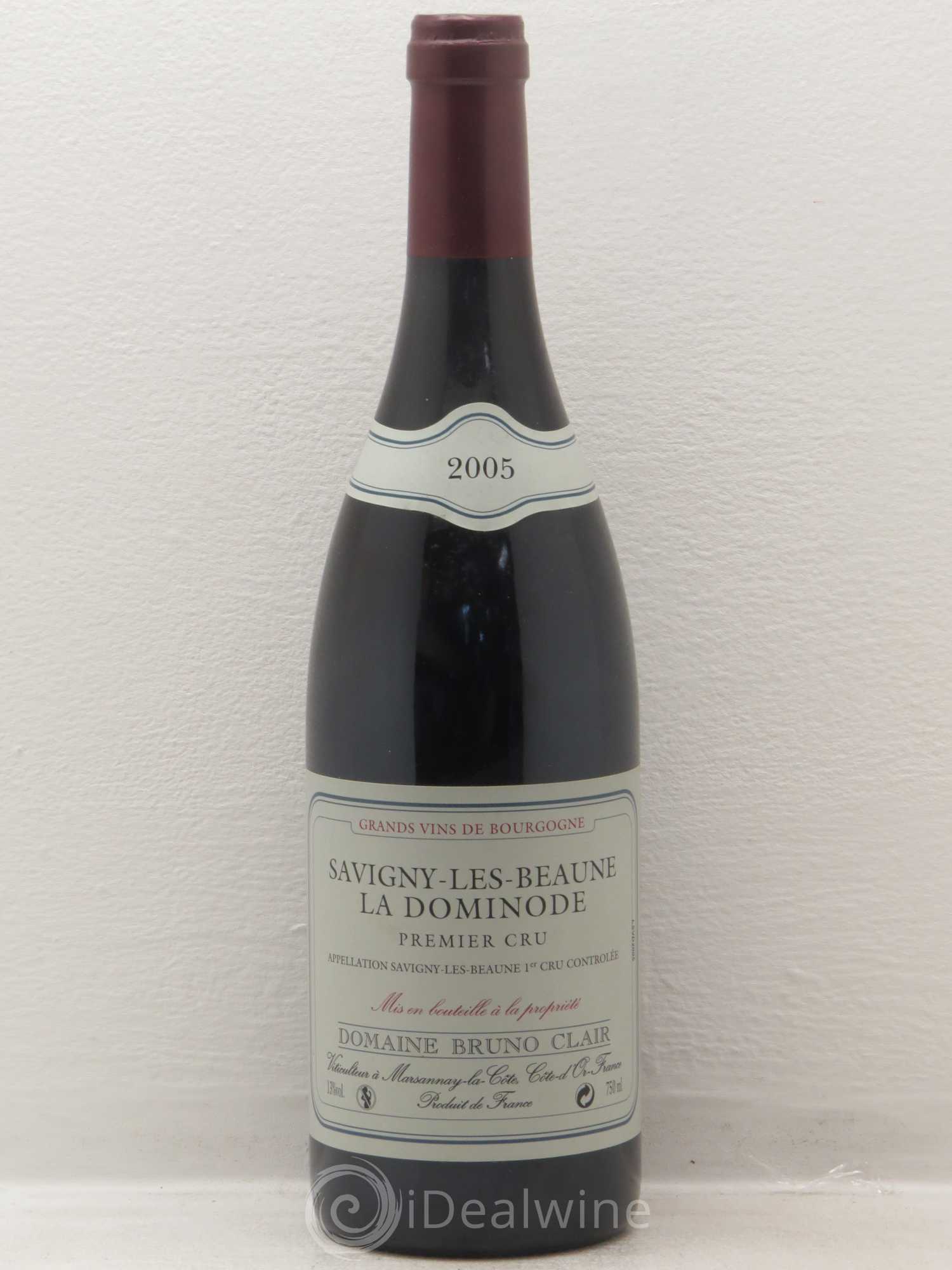 Savigny-lès-Beaune 1er Cru La Dominode Bruno Clair (Domaine) 2005 - Lot de 1 bouteille - 0