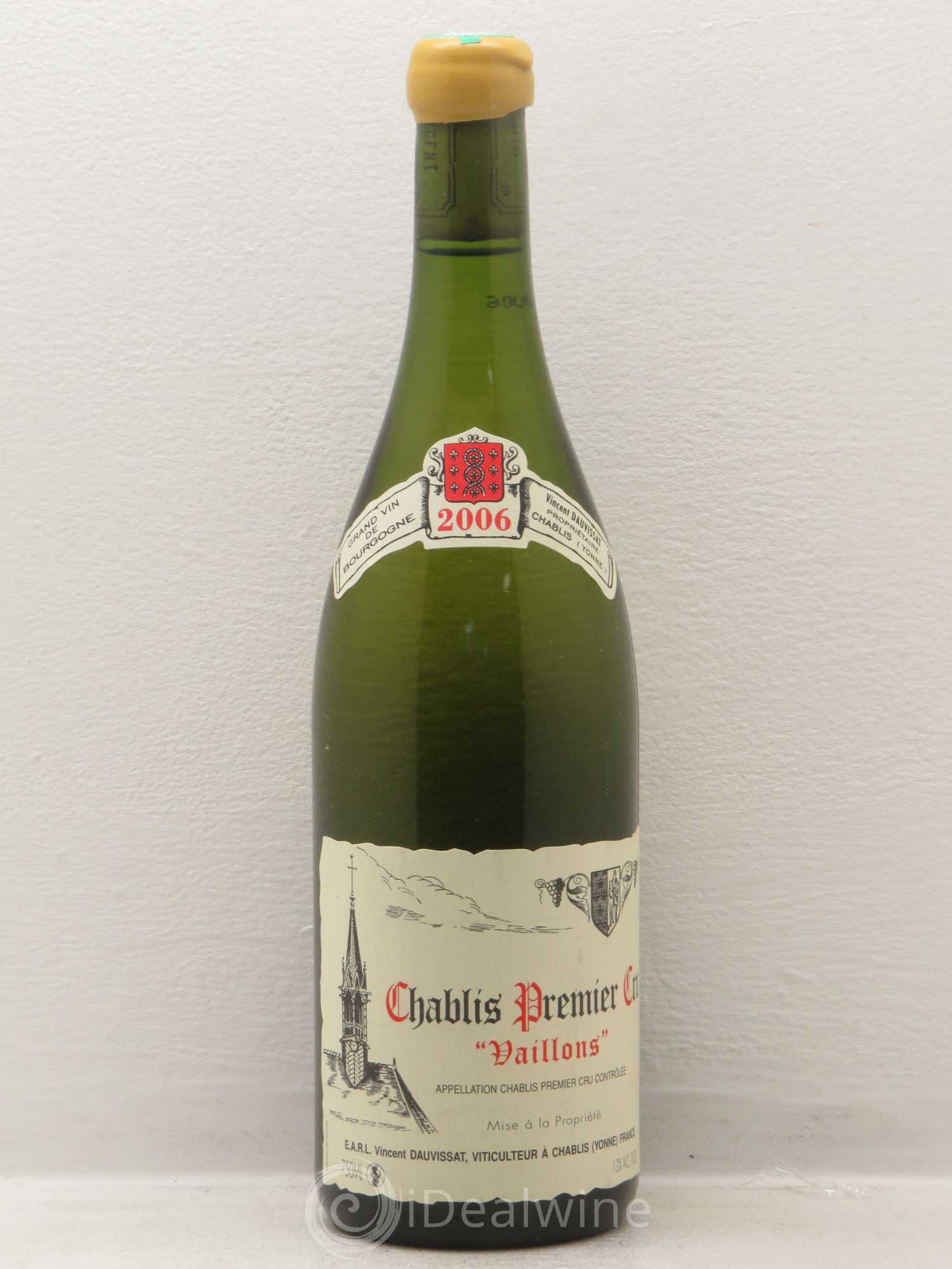 Chablis 1er Cru Vaillons Vincent Dauvissat (Domaine) 2006 - Lot de 1 bouteille - 0