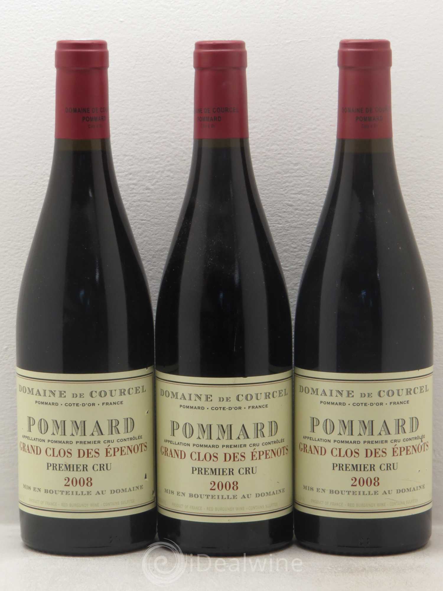 Pommard 1er Cru Grand Clos des Epenots de Courcel (Domaine) 2008 - Lot de 6 bouteilles - 1