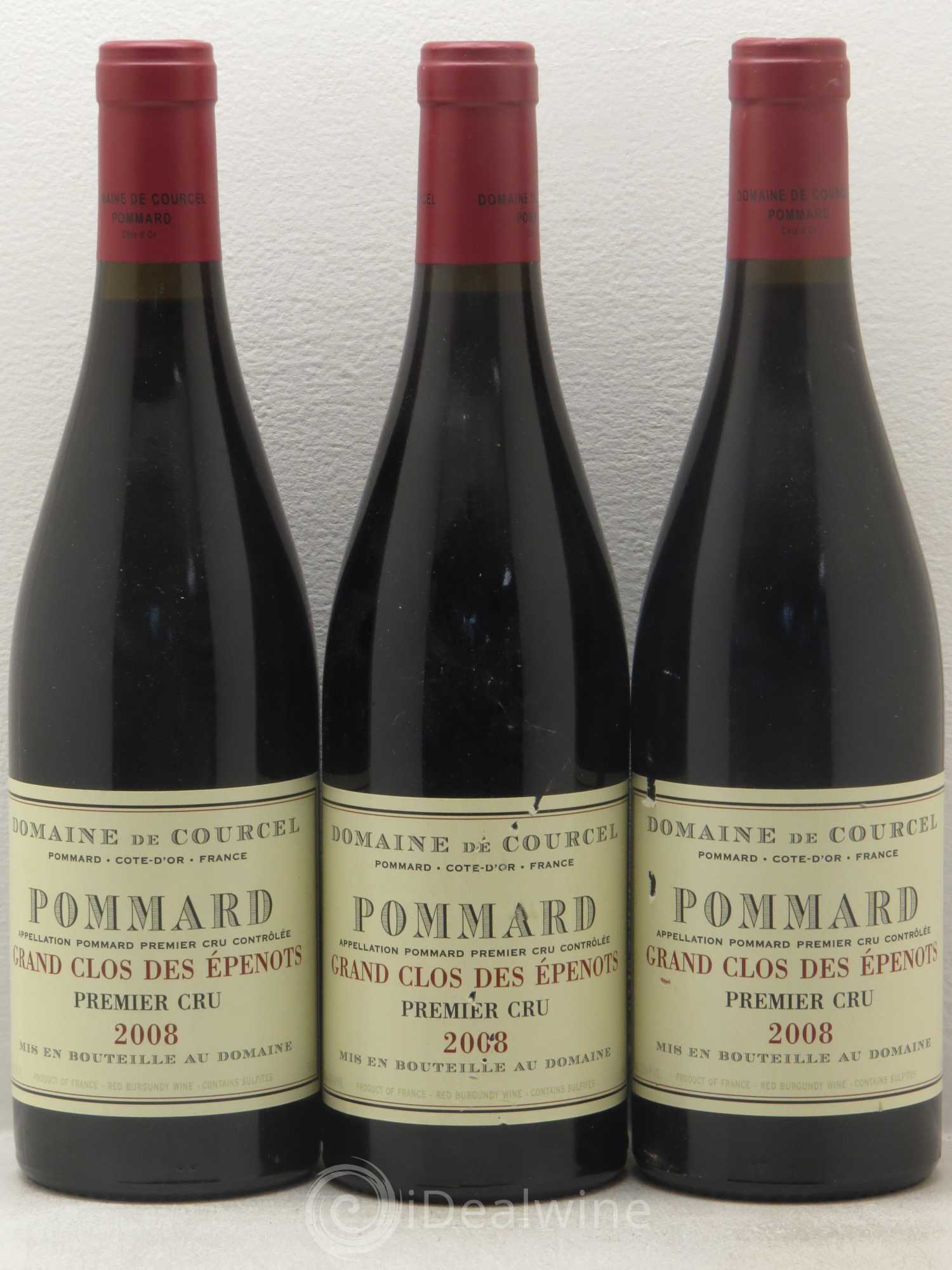 Pommard 1er Cru Grand Clos des Epenots de Courcel (Domaine) 2008 - Lot de 6 bouteilles - 2