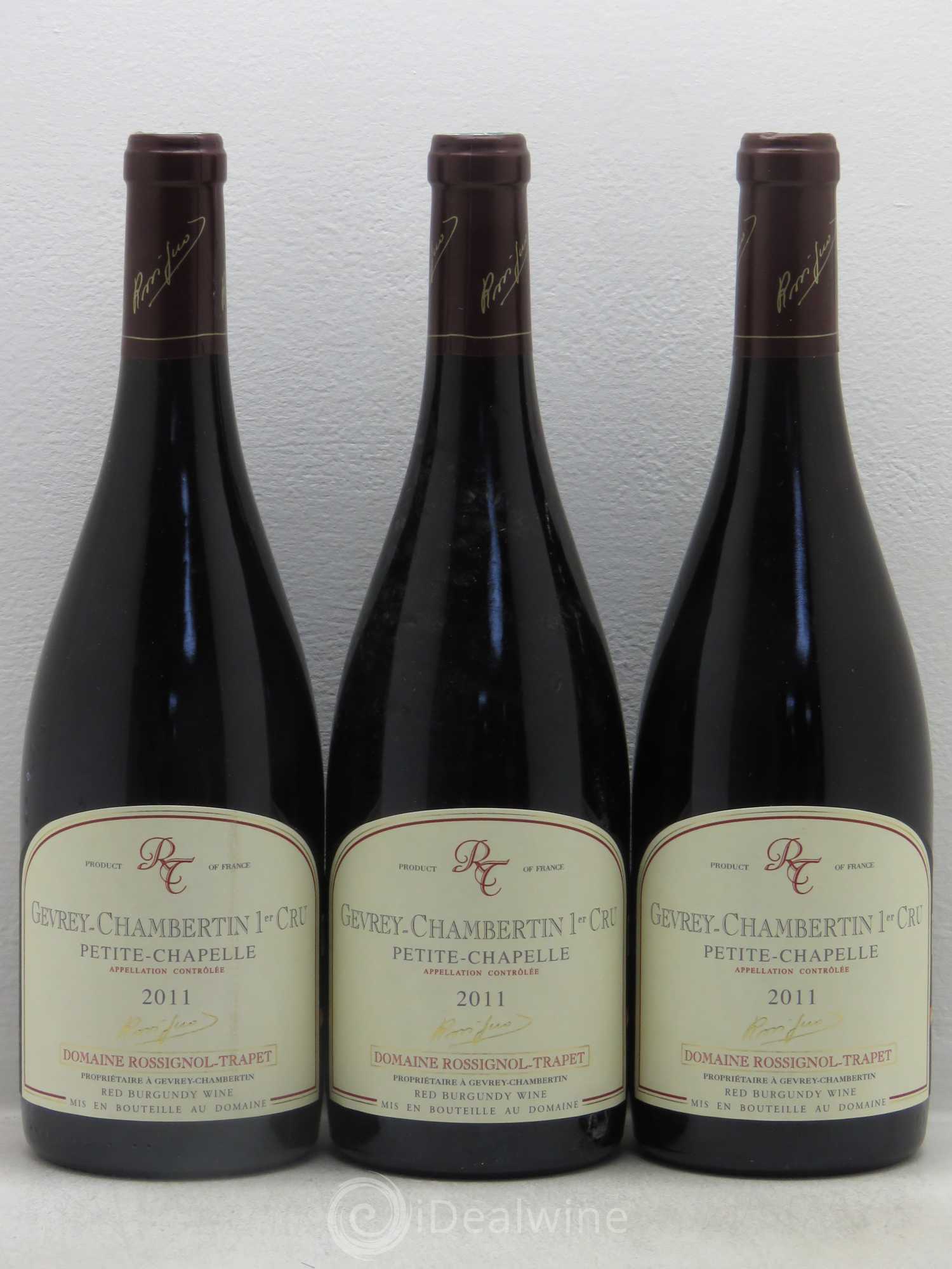 Gevrey-Chambertin 1er Cru Petite Chapelle Rossignol-Trapet (Domaine) 2011 - Lot de 3 bouteilles - 0