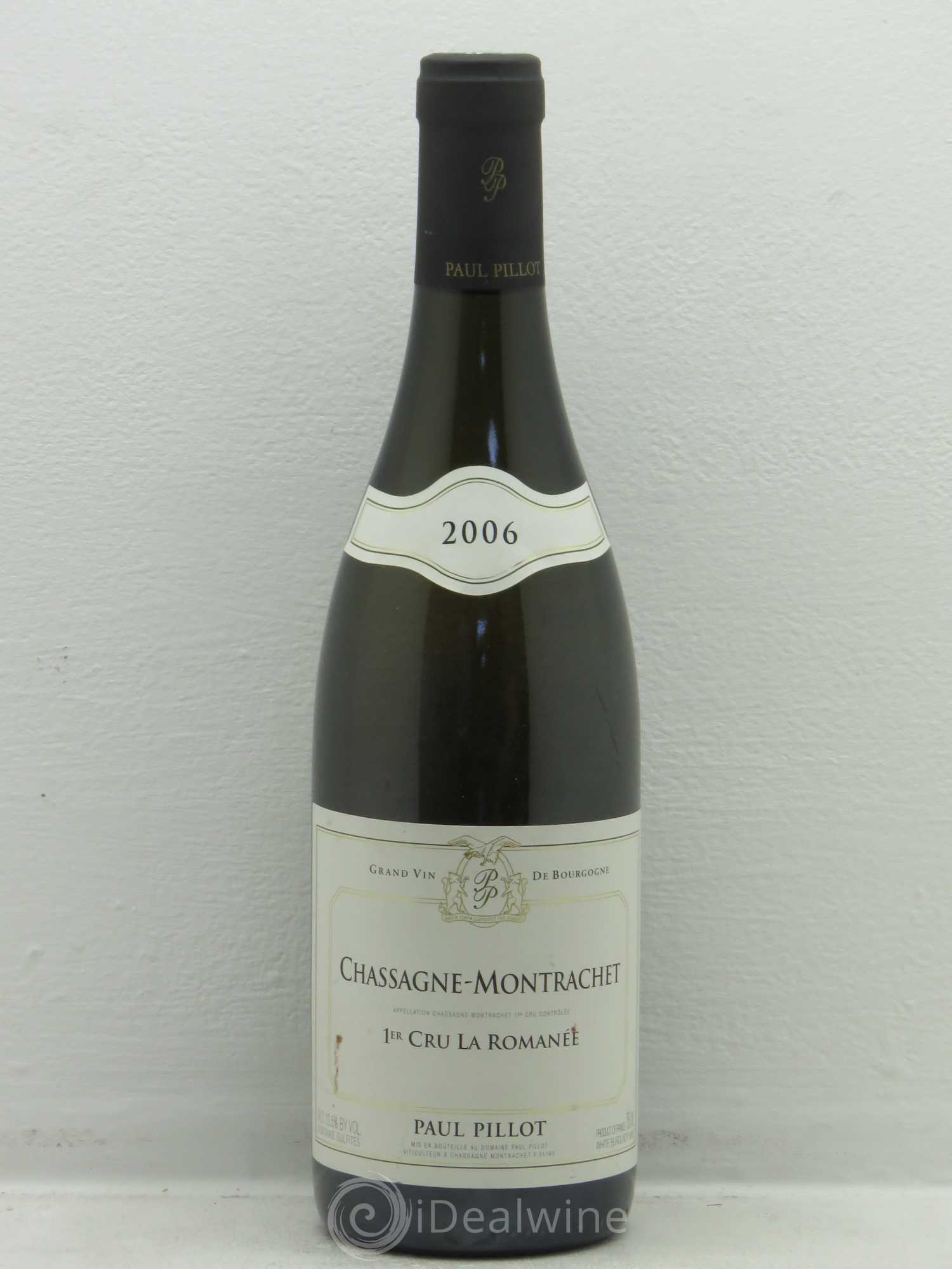 Chassagne-Montrachet 1er Cru La Romanée Paul Pillot (Domaine) 2006 - Lot de 1 bouteille - 0