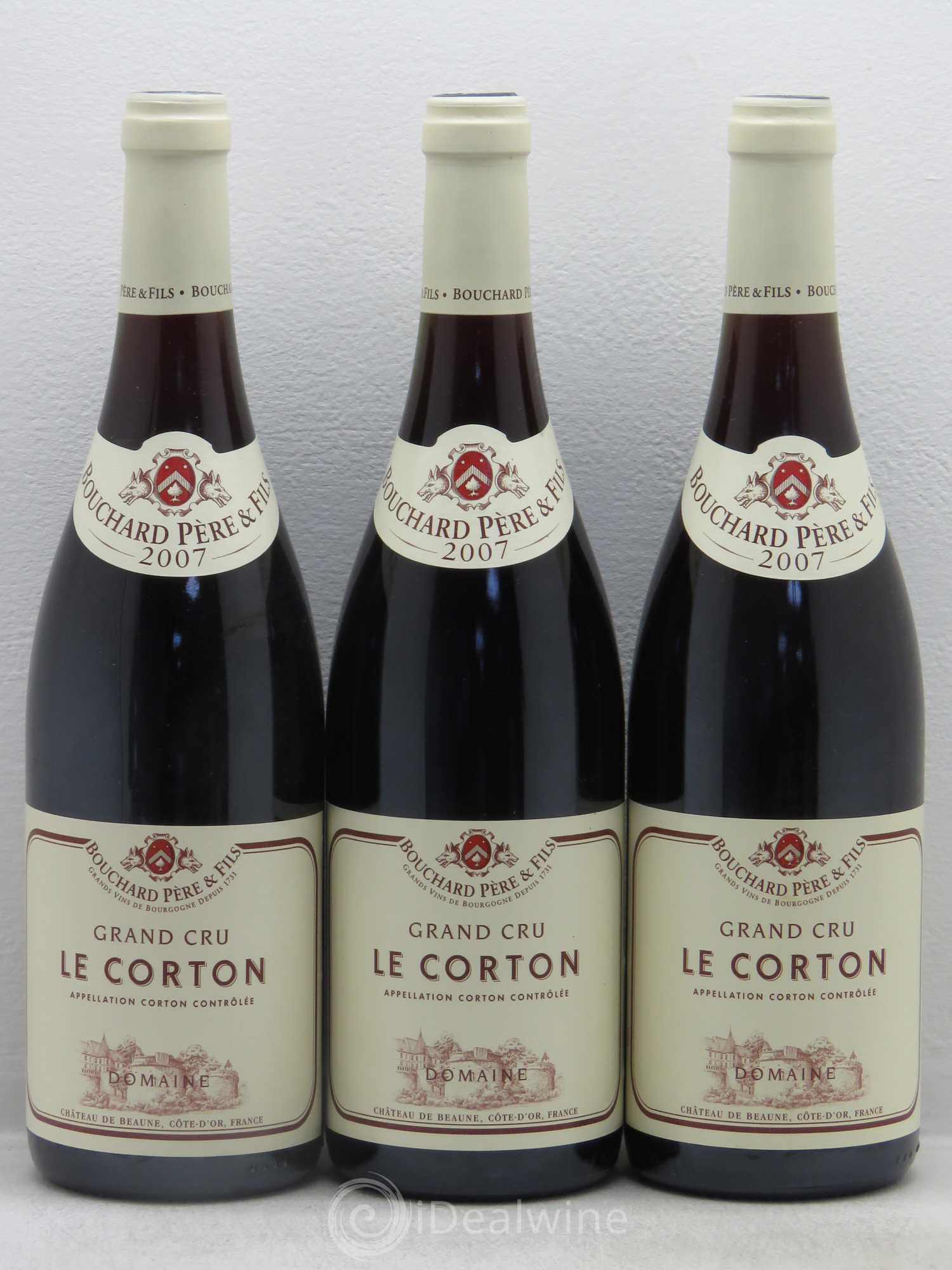 Corton Grand Cru Le Corton Bouchard Père & Fils (sans prix de réserve) 2007 - Lot de 3 bouteilles - 0