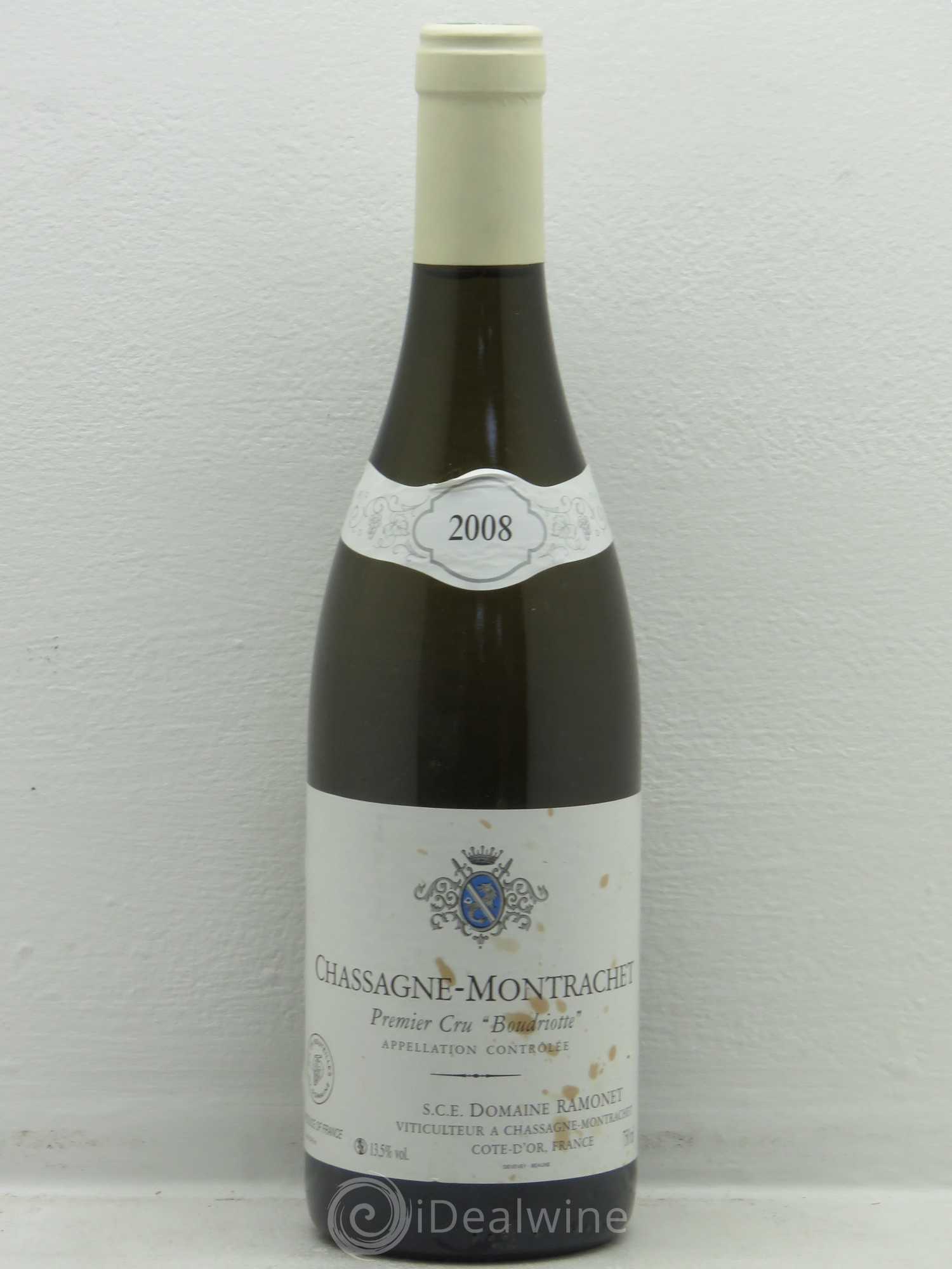 Chassagne-Montrachet 1er Cru Boudriotte Ramonet (Domaine) 2008 - Lot de 1 bouteille - 0