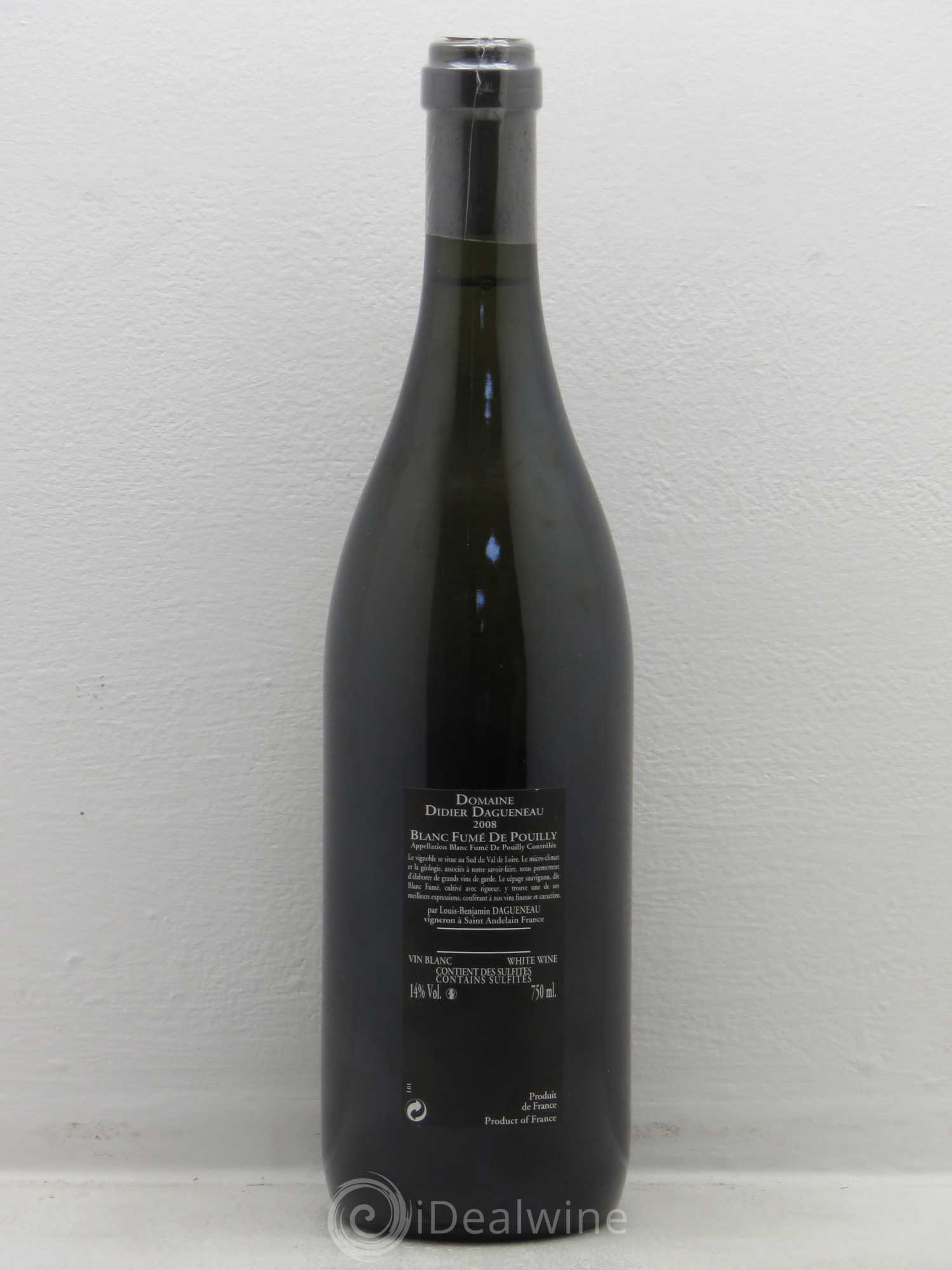 Vin de France (anciennement Pouilly-Fumé) Silex Dagueneau (Domaine Didier - Louis-Benjamin) 2008 - Lot de 1 bouteille - 1