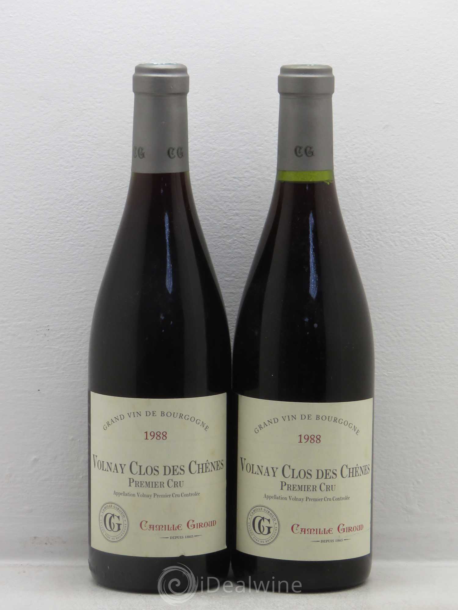Volnay 1er Cru Clos Des Chenes C. Giroud (sans prix de réserve) 1988 - Posten von 2 Flaschen - 0