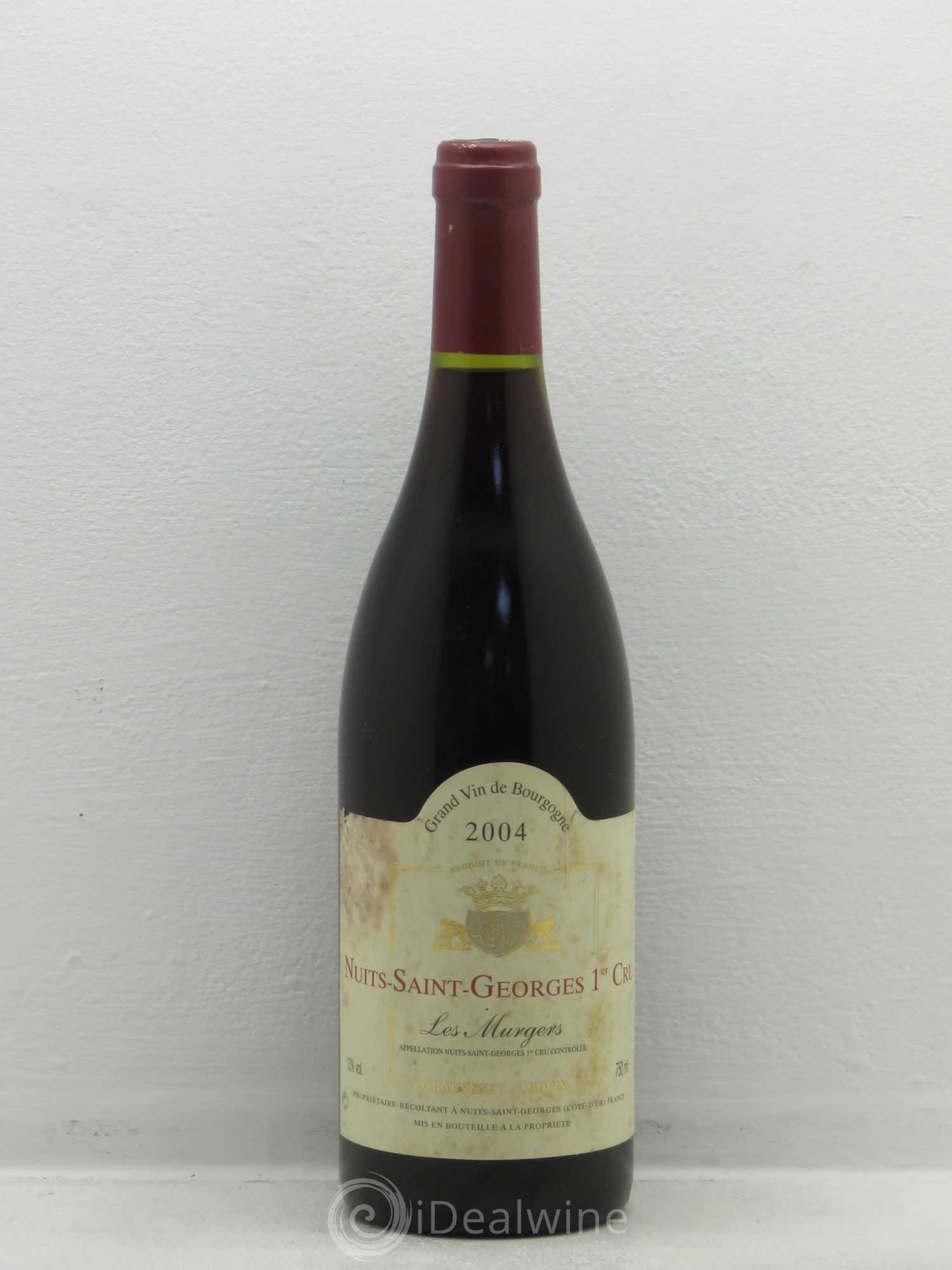 Nuits-Saint-Georges 1er Cru Les Murgers Chauvenet Chopin (sans prix de réserve) 2004 - Posten von 1 Flasche - 0