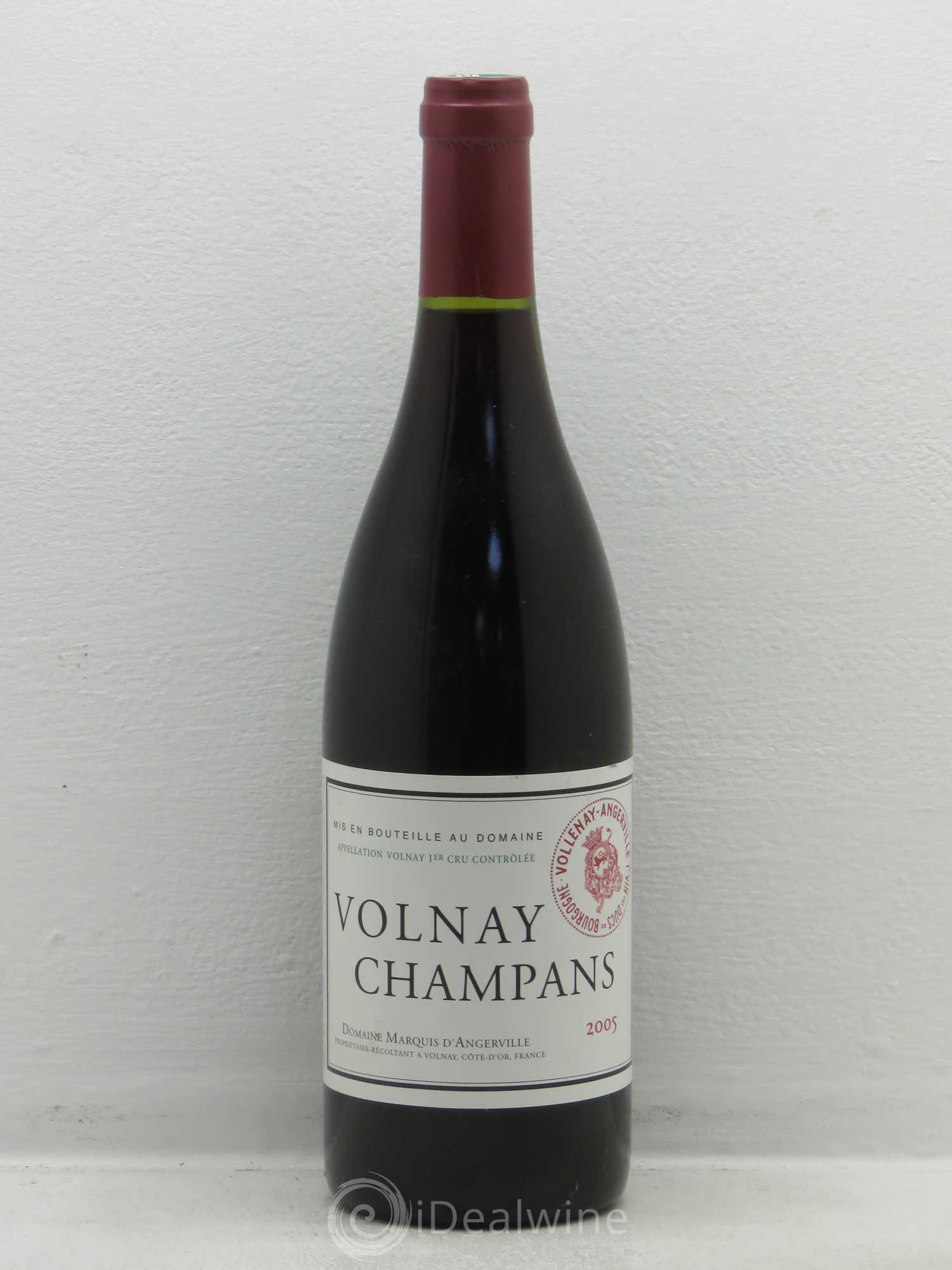 Volnay 1er Cru Champans Marquis d'Angerville (Domaine) 2005 - Lot de 1 bouteille - 0