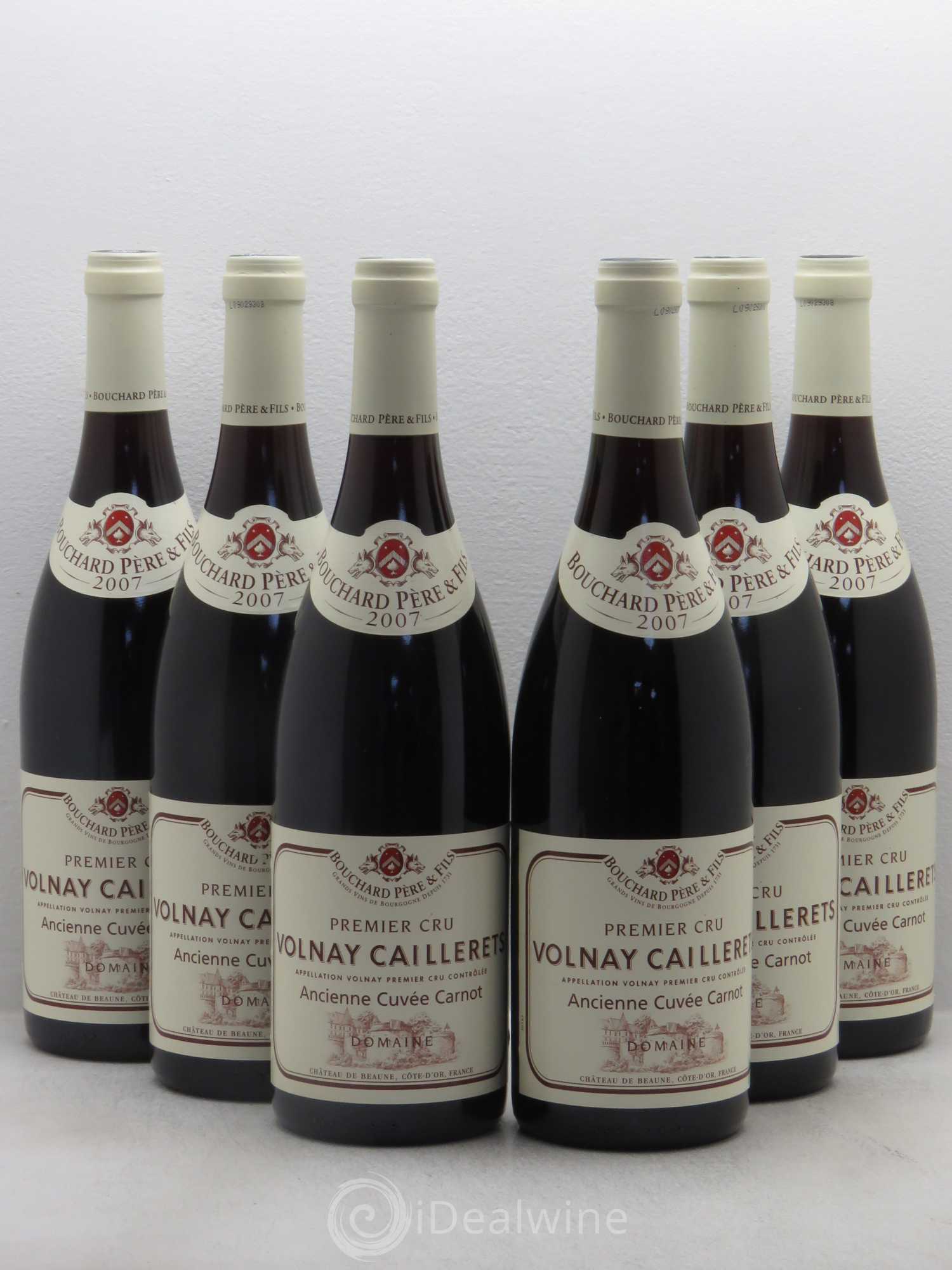 Volnay 1er Cru Caillerets - Ancienne Cuvée Carnot Bouchard Père & Fils 2007 - Lot de 6 bouteilles - 0