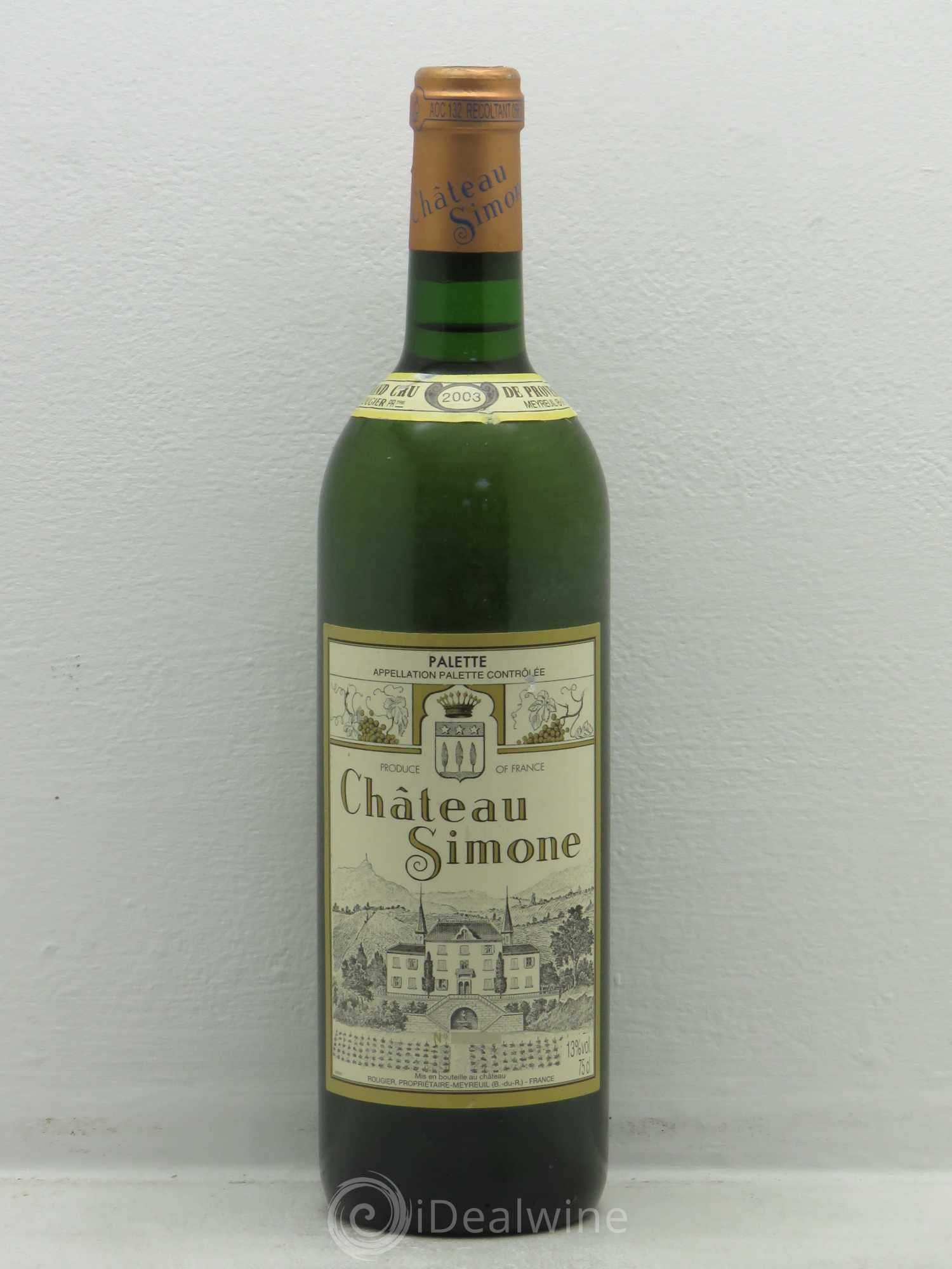 Palette Château Simone Famille Rougier 2003 - Posten von 1 Flasche - 0