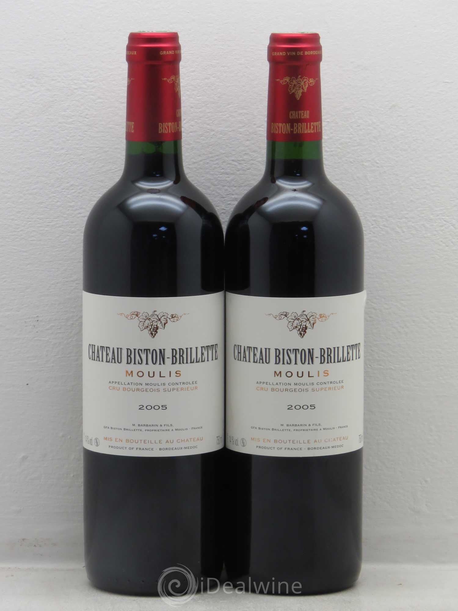 Château Biston Brillette 2005 - Lot de 2 bouteilles - 0