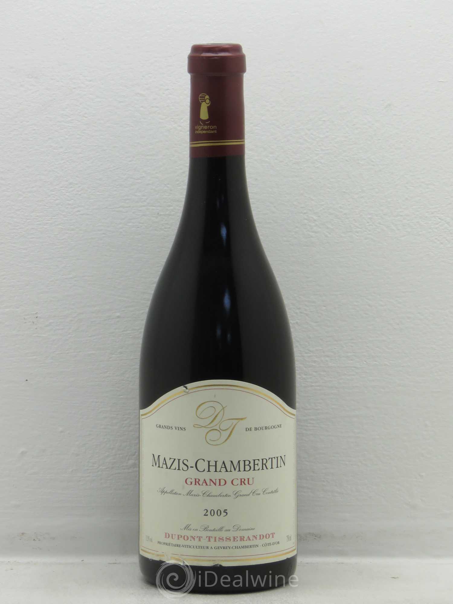 Mazis-Chambertin Grand Cru Dupont-Tisserandot (Domaine) 2005 - Lot de 1 bouteille - 0