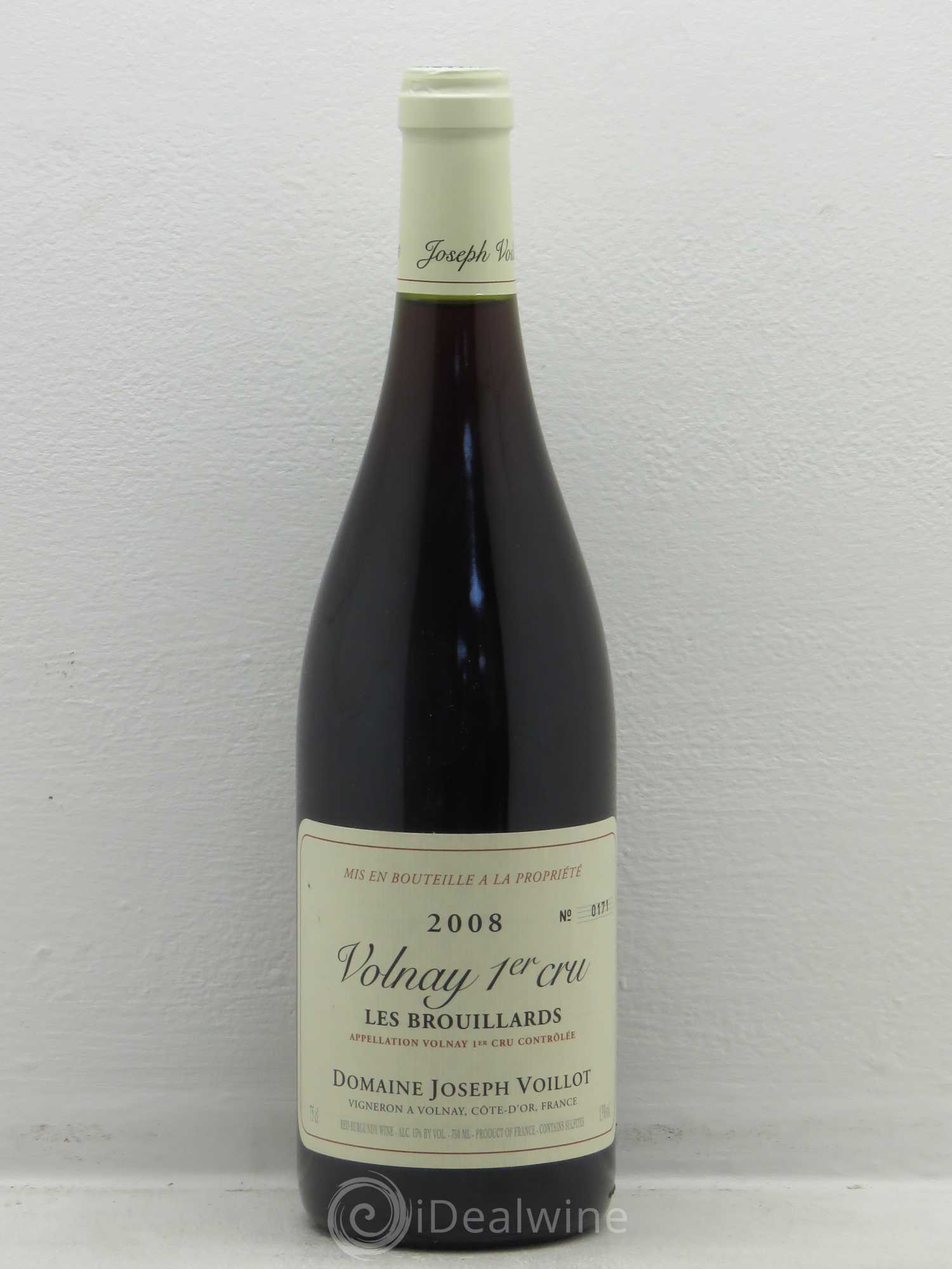 Volnay 1er Cru Les Brouillards J. Voillot 2008 - Posten von 1 Flasche - 0