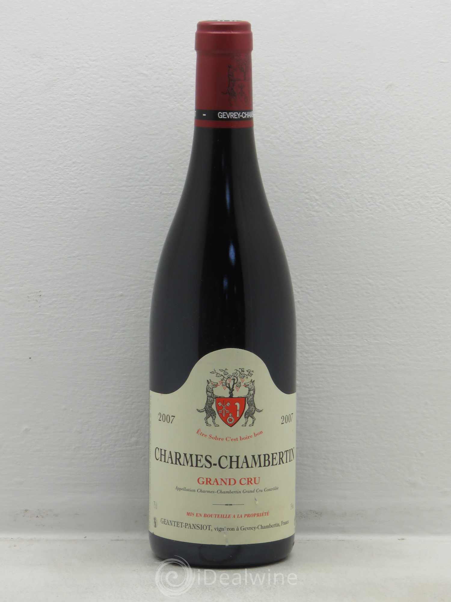 Charmes-Chambertin Grand Cru Geantet-Pansiot 2007 - Lot de 1 bouteille - 0