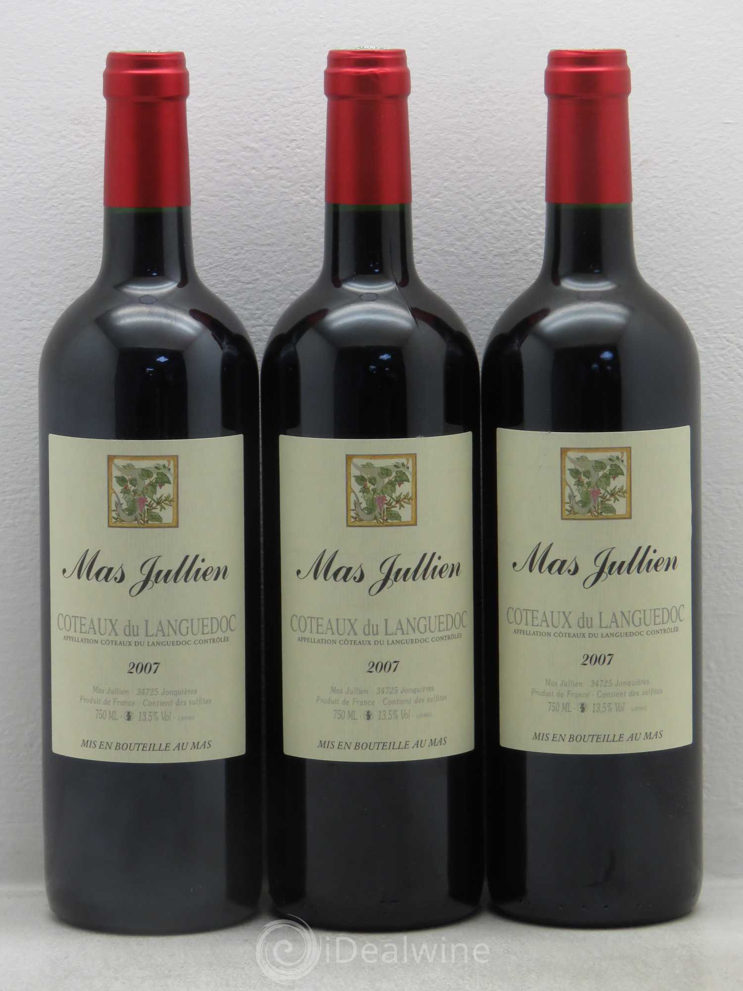 Terrasses du Larzac Mas Jullien Olivier Jullien 2007 - Lot de 3 bouteilles - 0