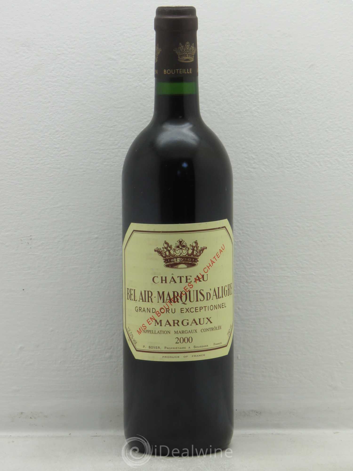Château Bel Air Marquis d'Aligre 2000 - Lot de 1 bouteille - 0