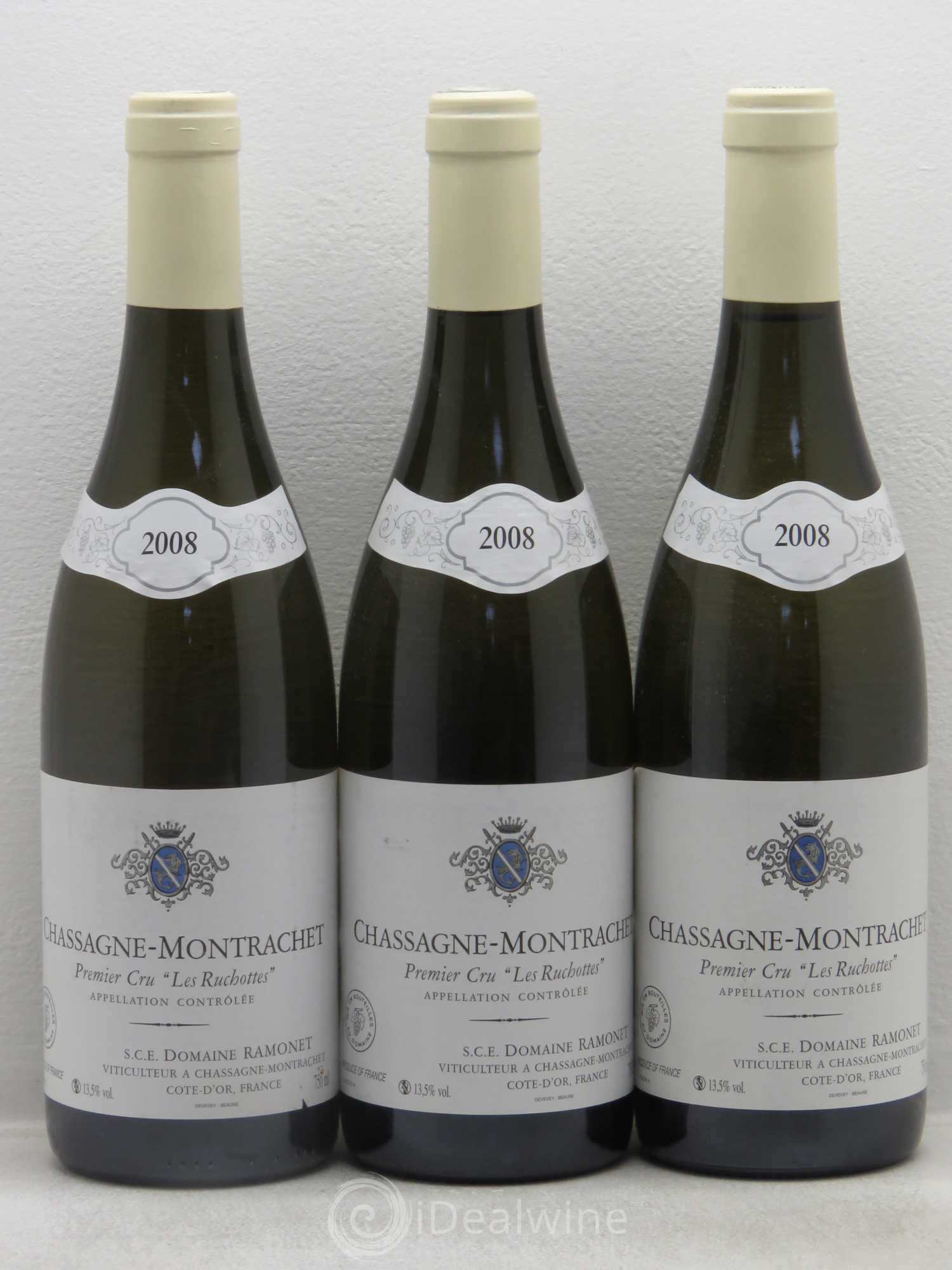 Chassagne-Montrachet 1er Cru Les Ruchottes Ramonet (Domaine) 2008 - Lot de 3 bouteilles - 0