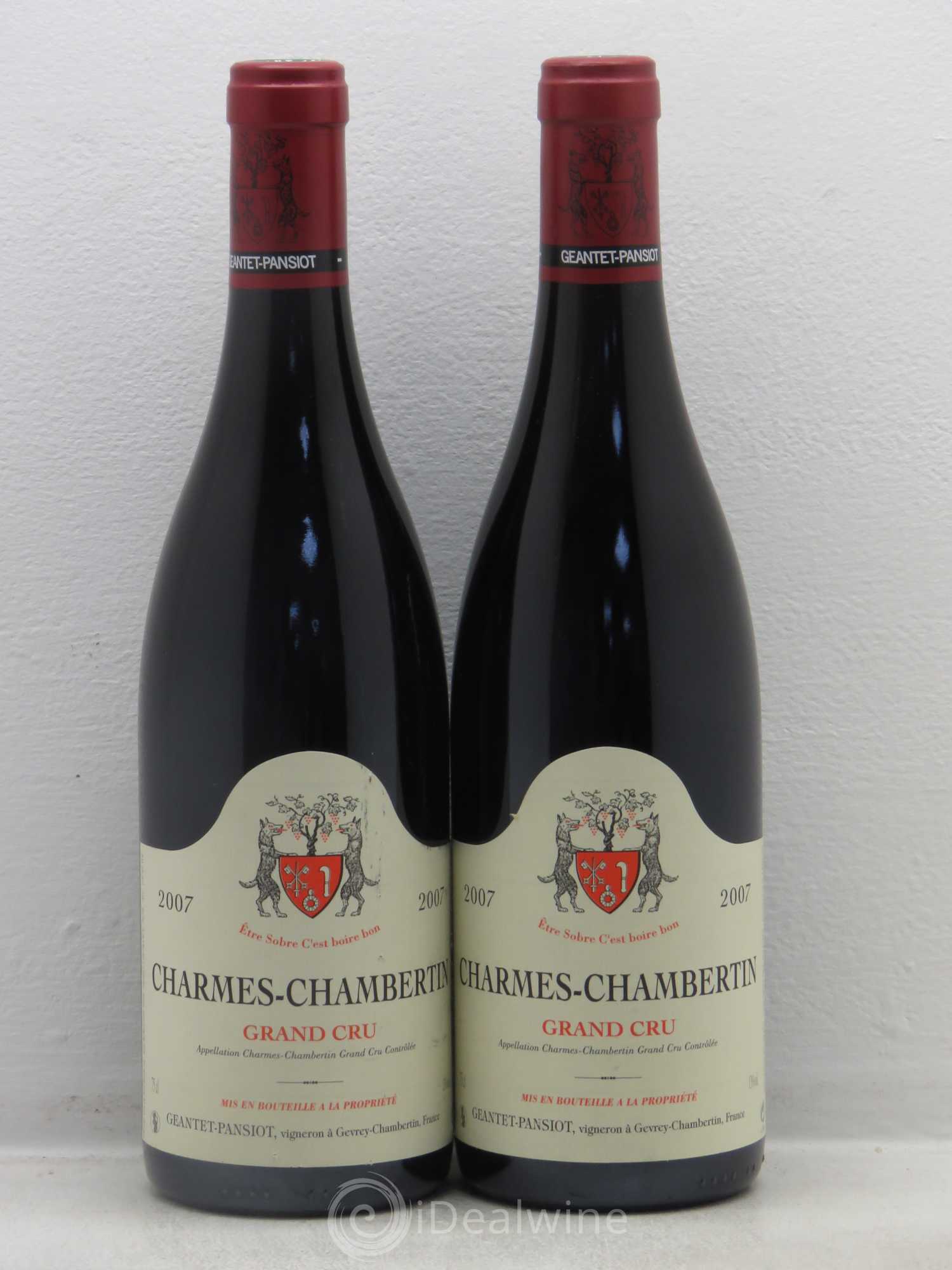Charmes-Chambertin Grand Cru Geantet-Pansiot 2007 - Lot de 2 bouteilles - 0