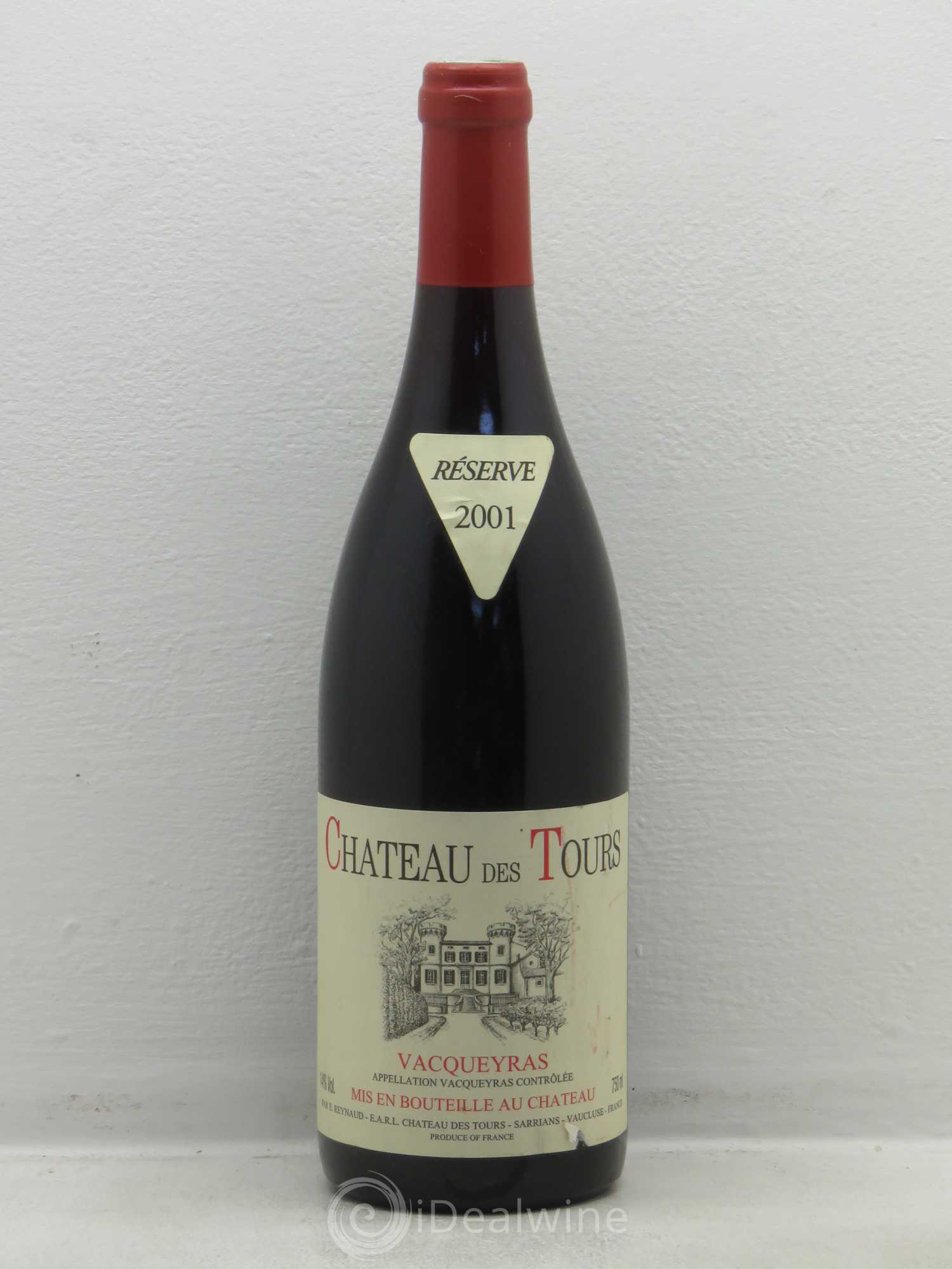 Vacqueyras Château des Tours Emmanuel Reynaud 2001 - Lot de 1 bouteille - 0