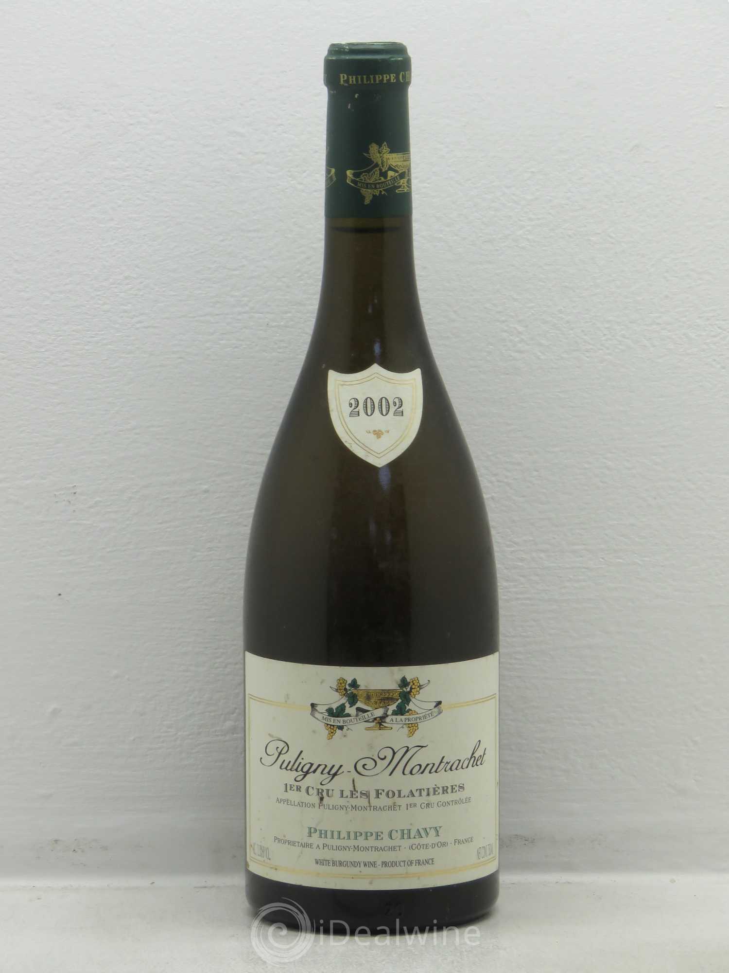 Puligny-Montrachet Les Folatières Domaine Chavy 2002 - Posten von 1 Flasche - 0