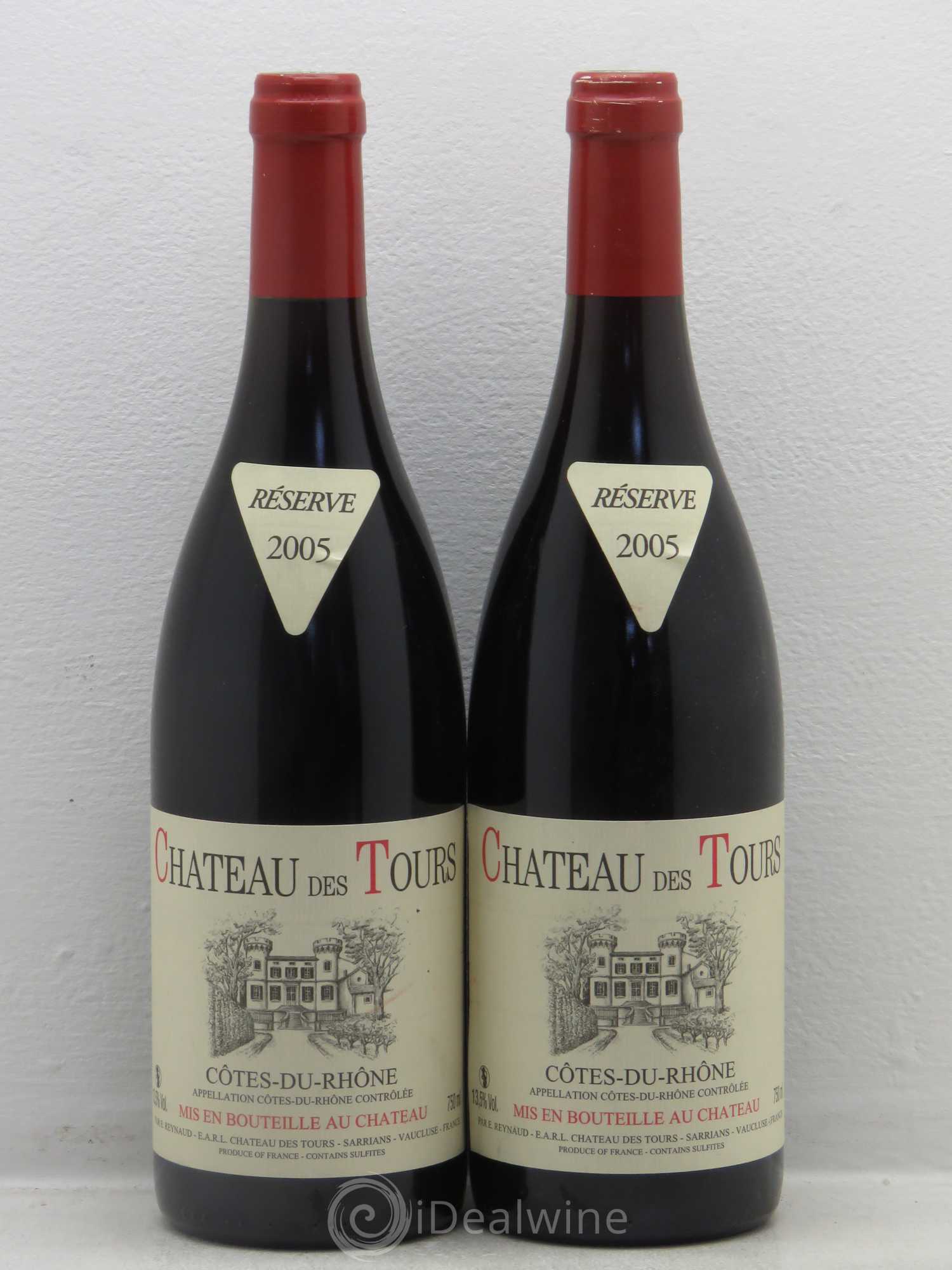 Côtes-du-Rhône Château des Tours Emmanuel Reynaud 2005 - Lot de 2 bouteilles - 0