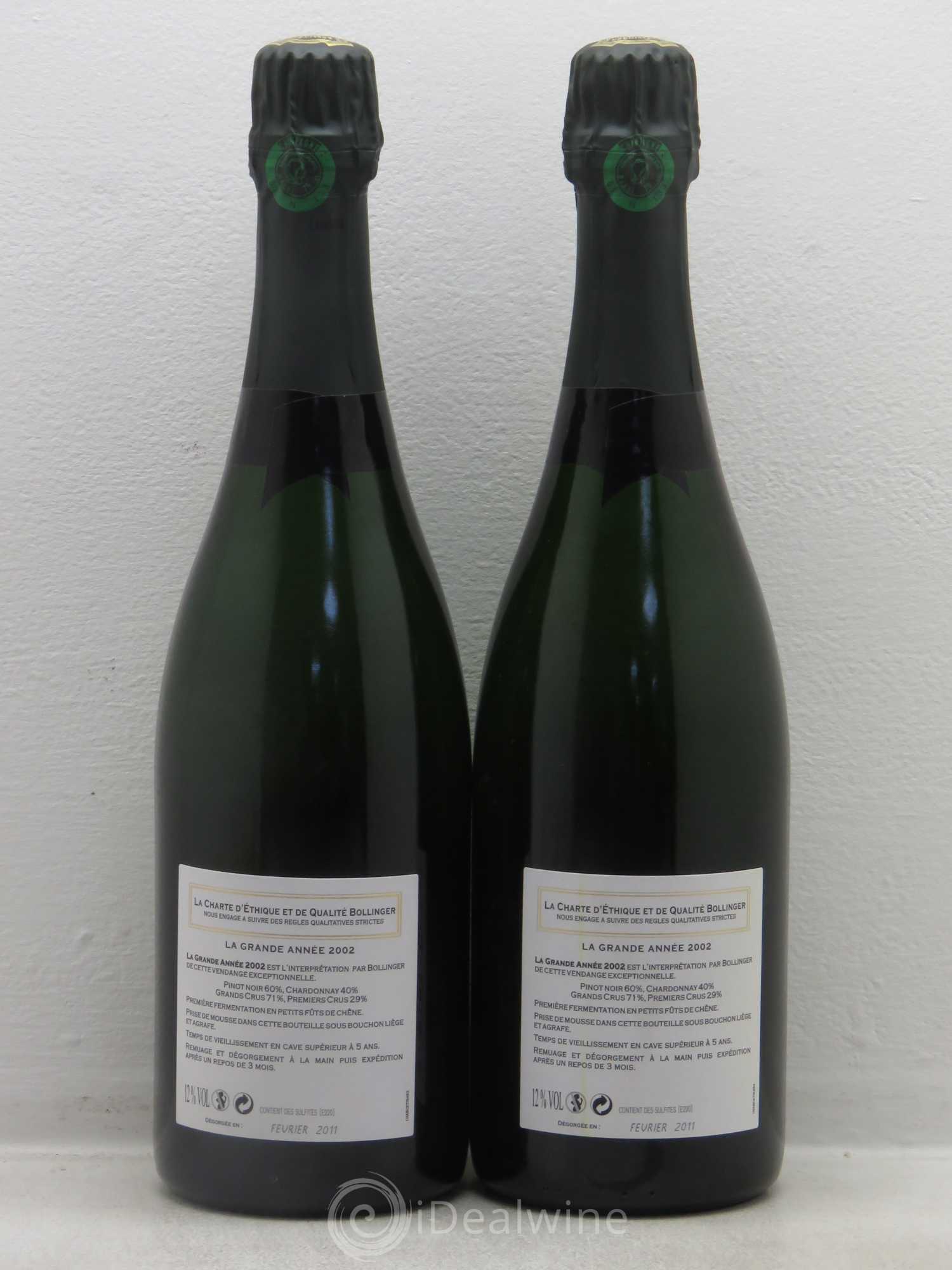 La Grande Année Brut Bollinger 2002 - Lot de 2 bouteilles - 1