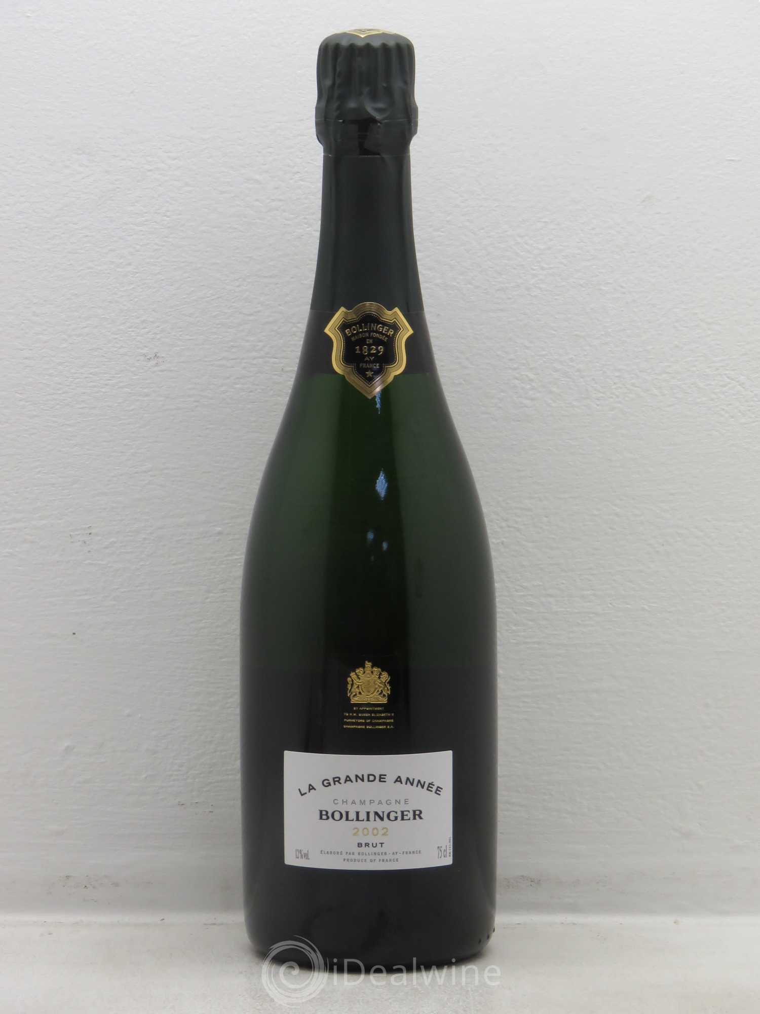 La Grande Année Brut Bollinger 2002 - Lot de 1 bouteille - 0