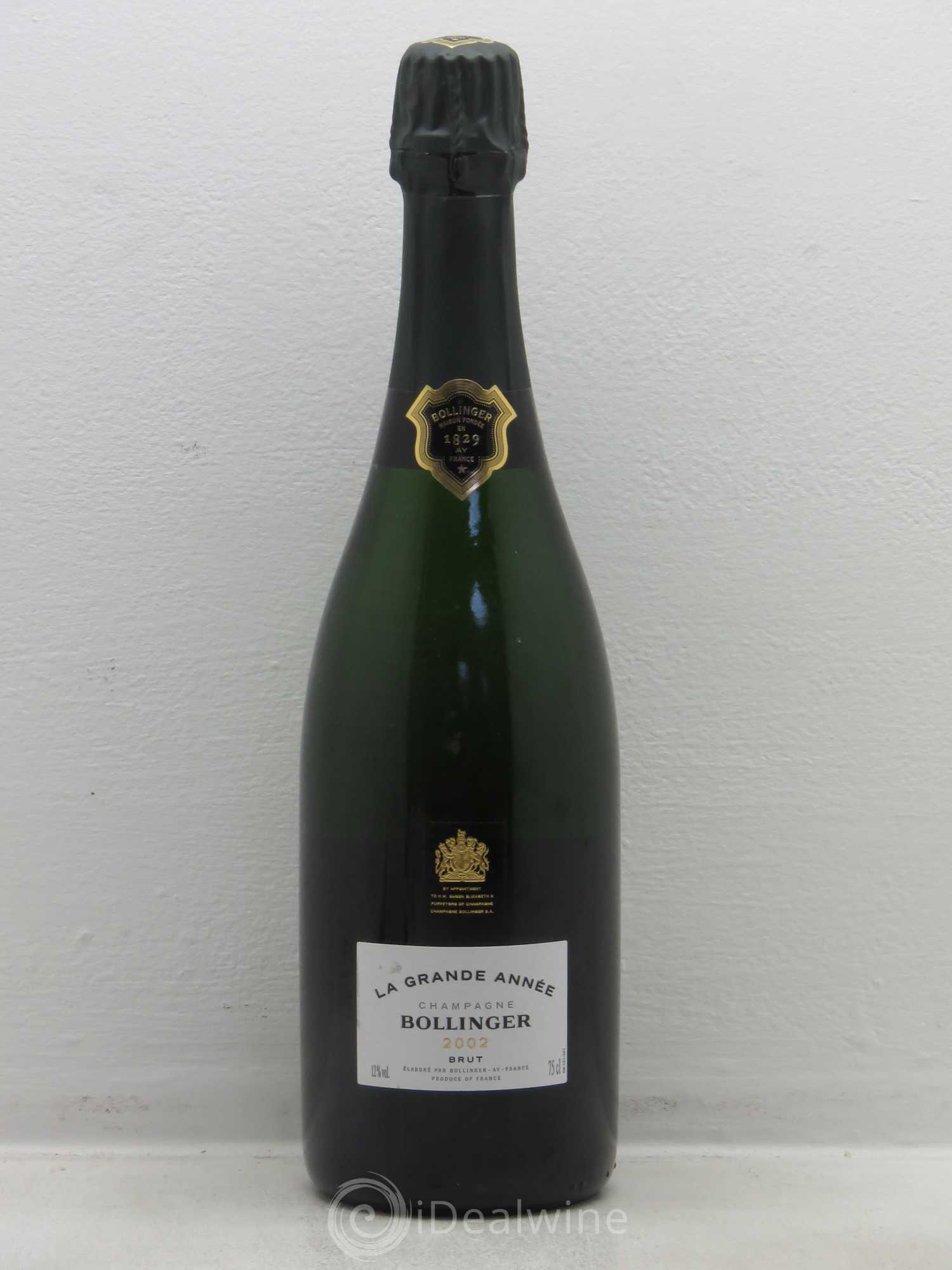 La Grande Année Brut Bollinger 2002 - Lot de 1 bouteille - 0