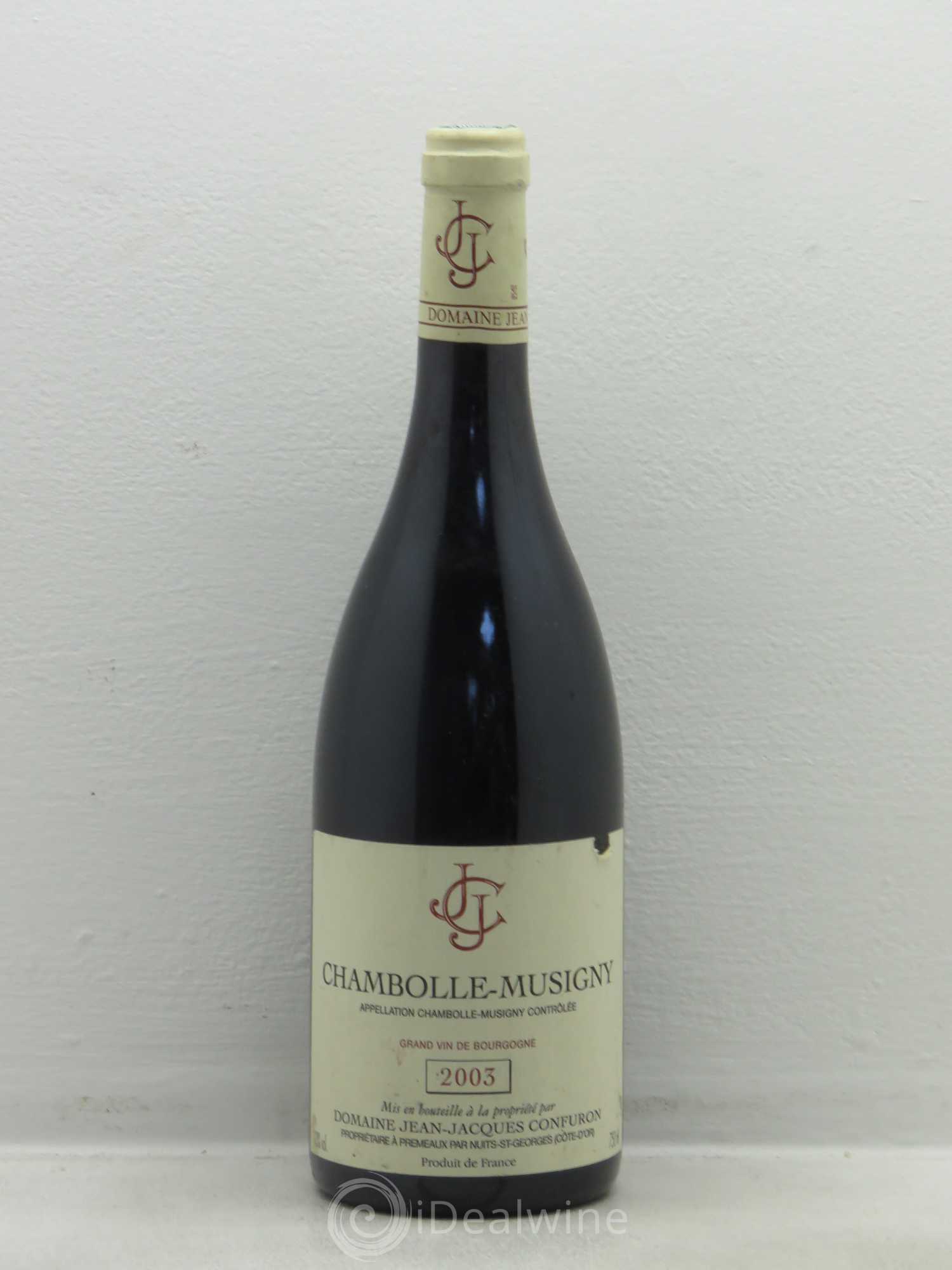 Chambolle-Musigny Confuron (sans prix de réserve) 2003 - Posten von 1 Flasche - 0