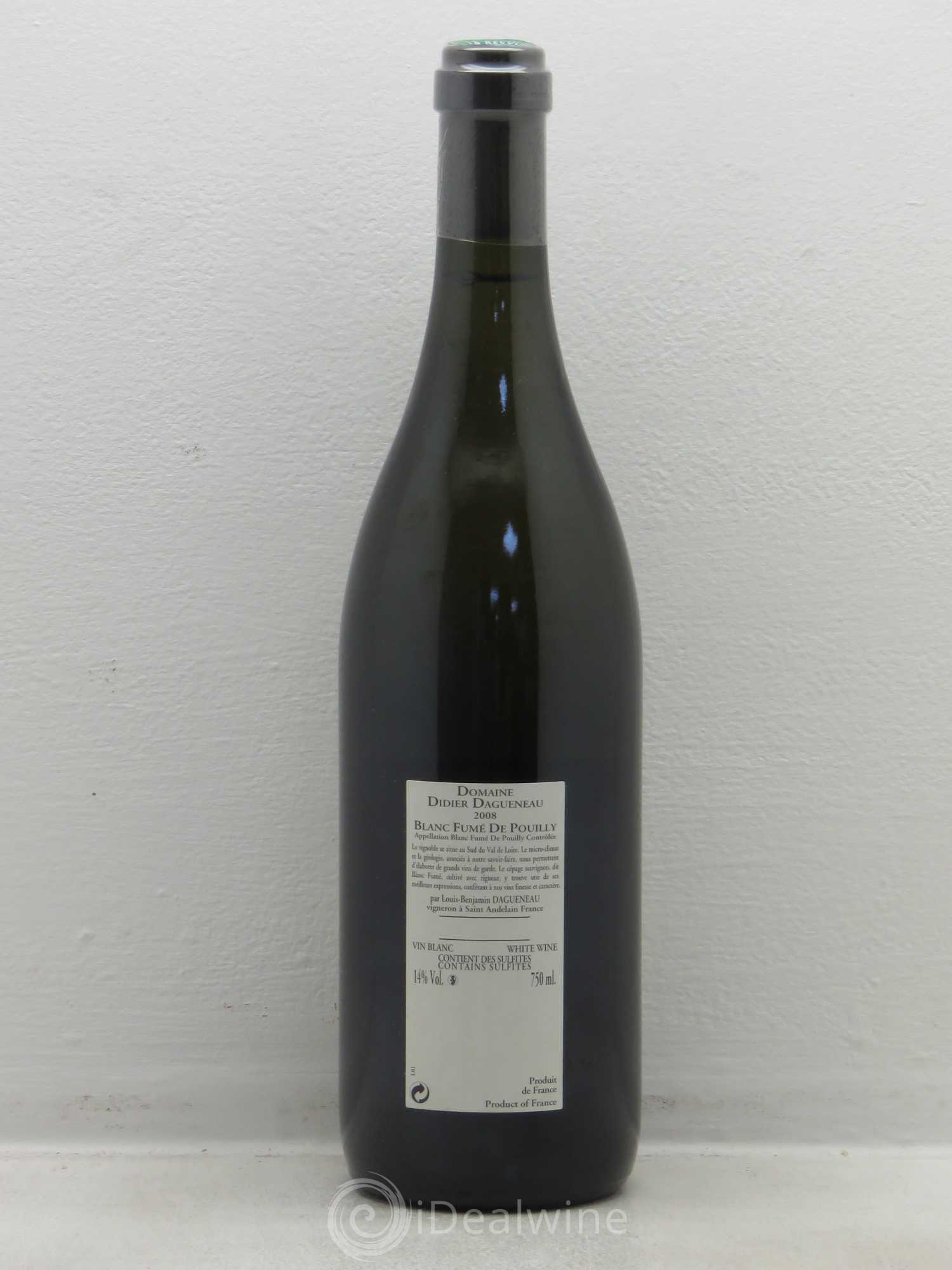Vin de France (anciennement Pouilly-Fumé) Buisson Renard Dagueneau (Domaine Didier - Louis-Benjamin) 2008 - Lot de 1 bouteille - 1