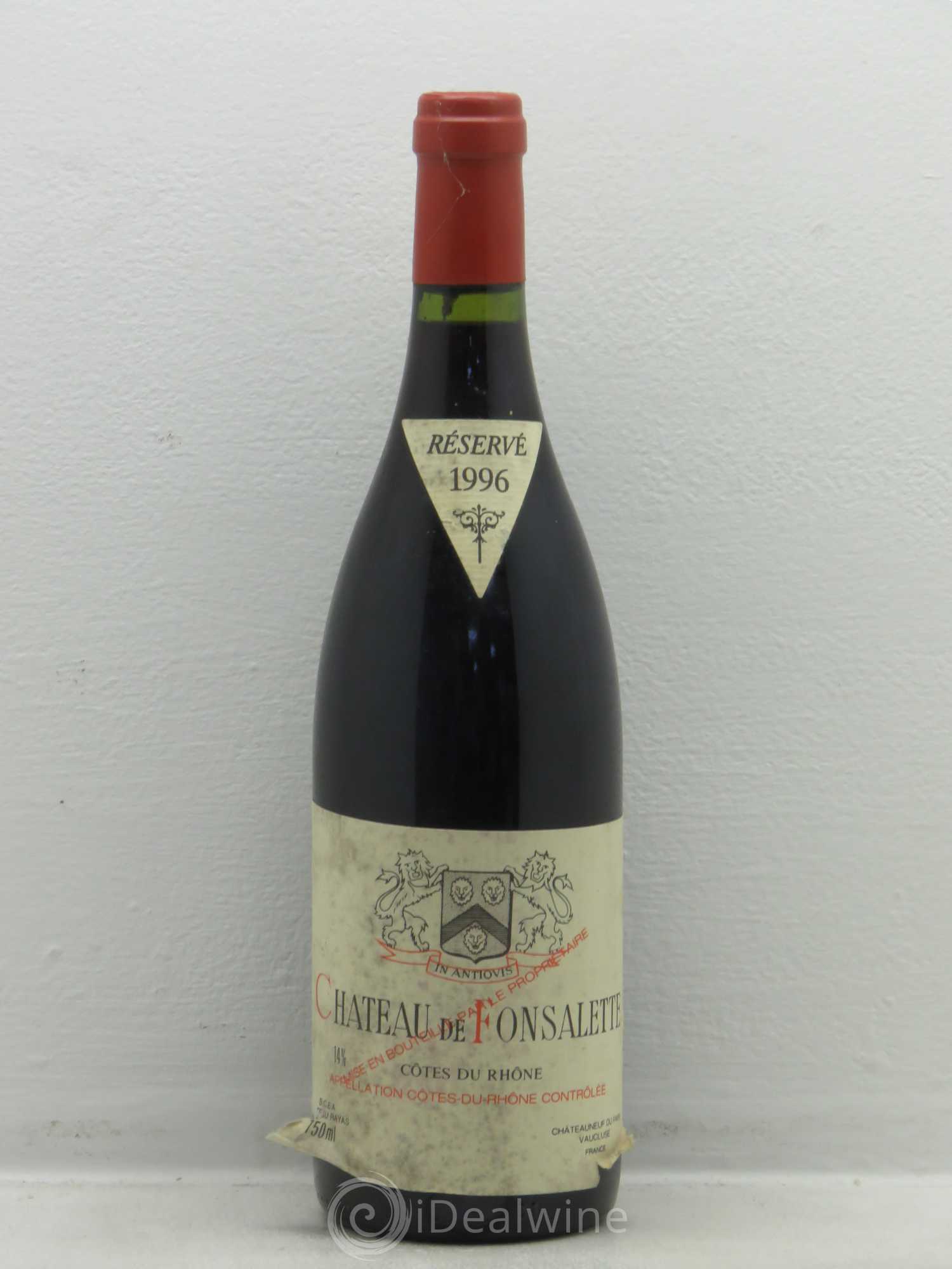 Côtes-du-Rhône Château de Fonsalette Emmanuel Reynaud 1996 - Lot de 1 bouteille - 0