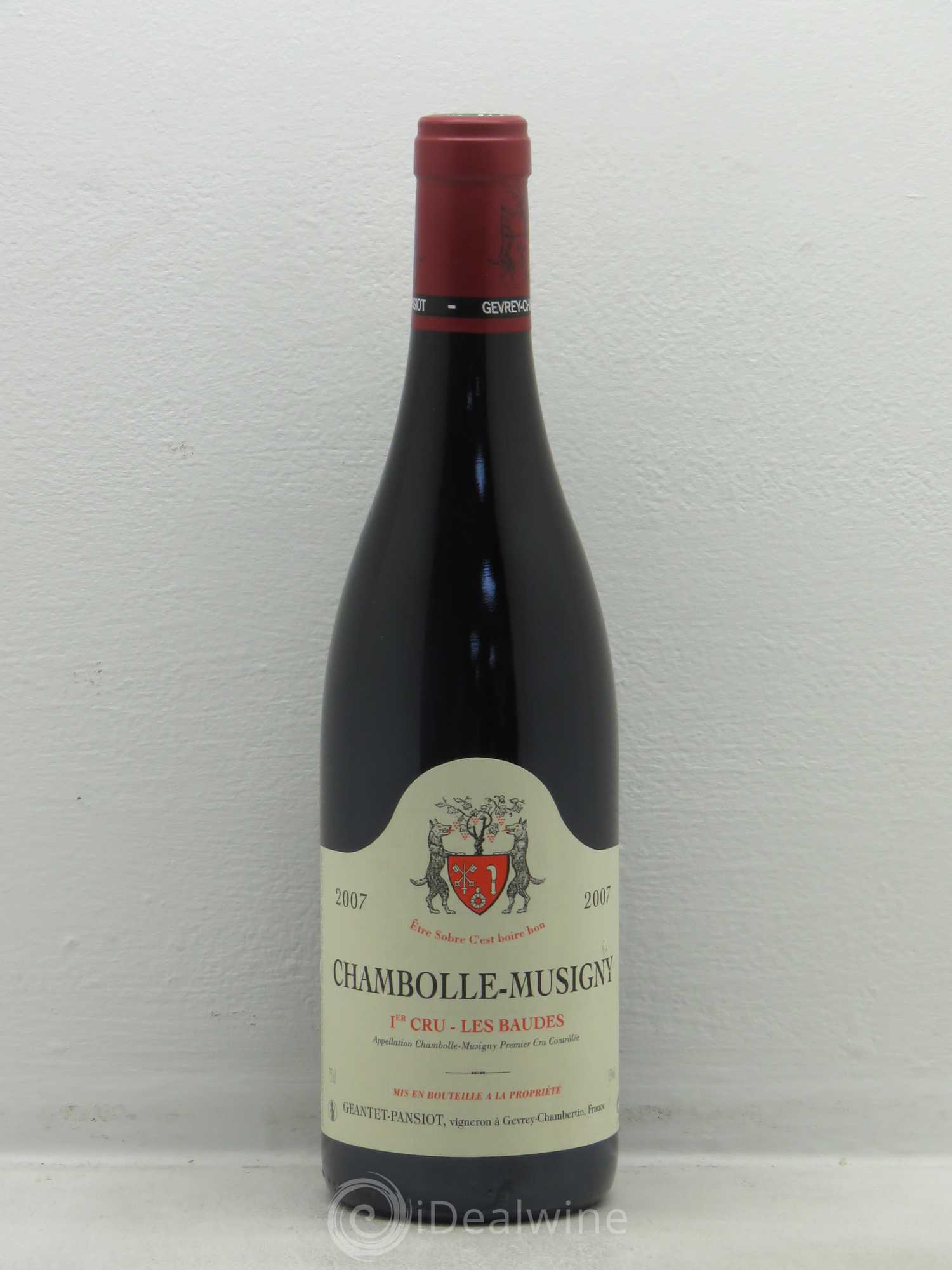 Chambolle-Musigny 1er Cru Les Baudes Geantet Pansiot 2007 - Posten von 1 Flasche - 0