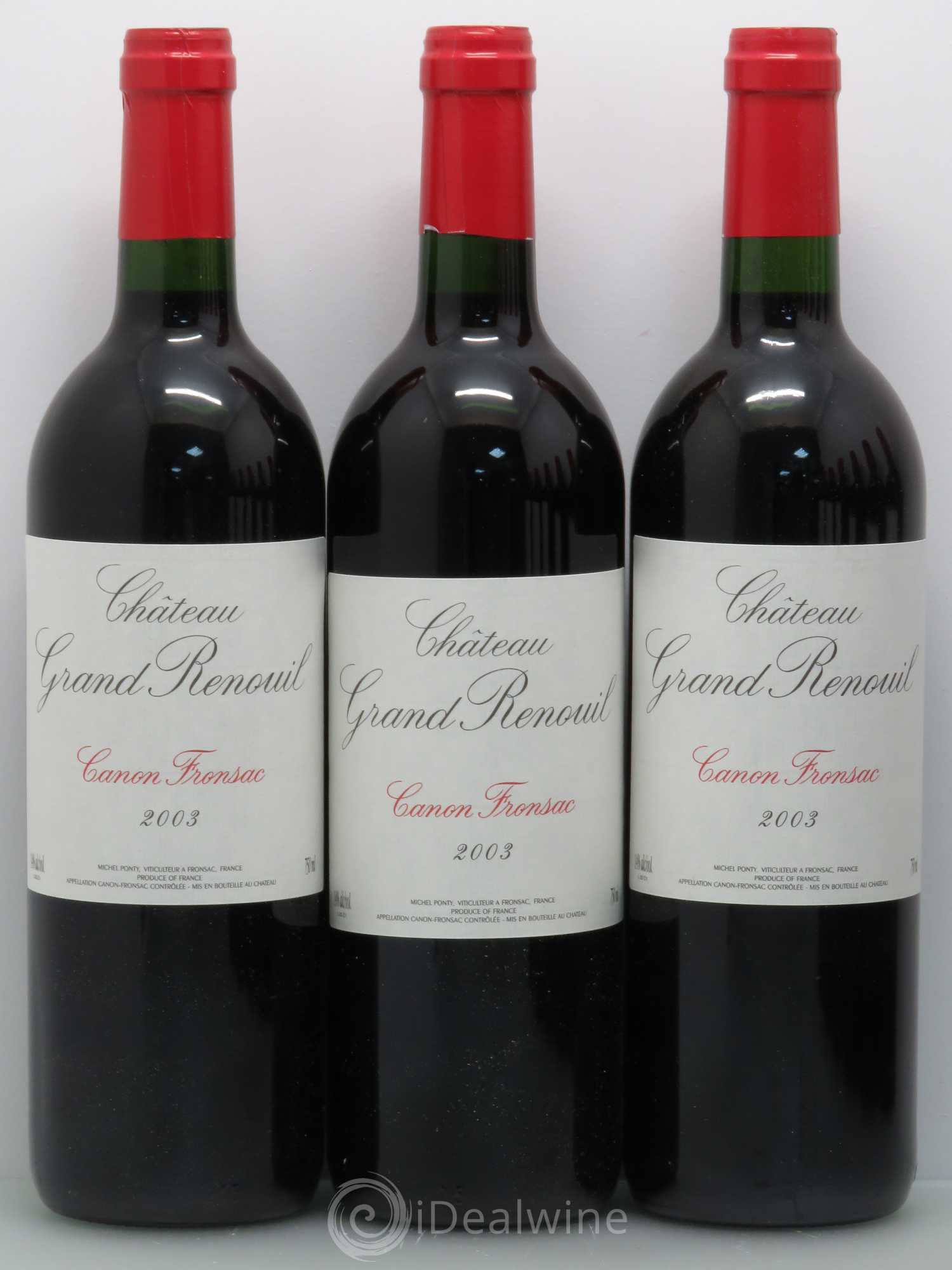 Canon-Fronsac Château Grand Renouil (sans prix de réserve) 2003 - Posten von 12 Flaschen - 2