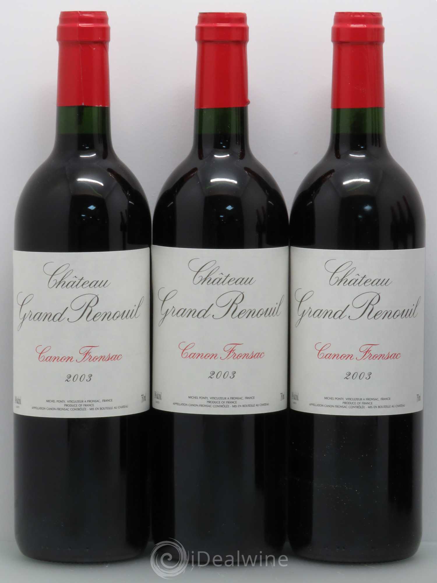Canon-Fronsac Château Grand Renouil (sans prix de réserve) 2003 - Posten von 12 Flaschen - 3
