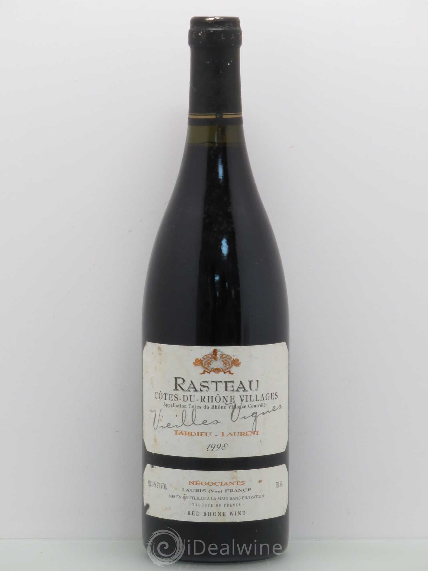 Rasteau Vieilles Vignes Tardieu-Laurent 1998 - Lotto di 1 bottiglia - 0
