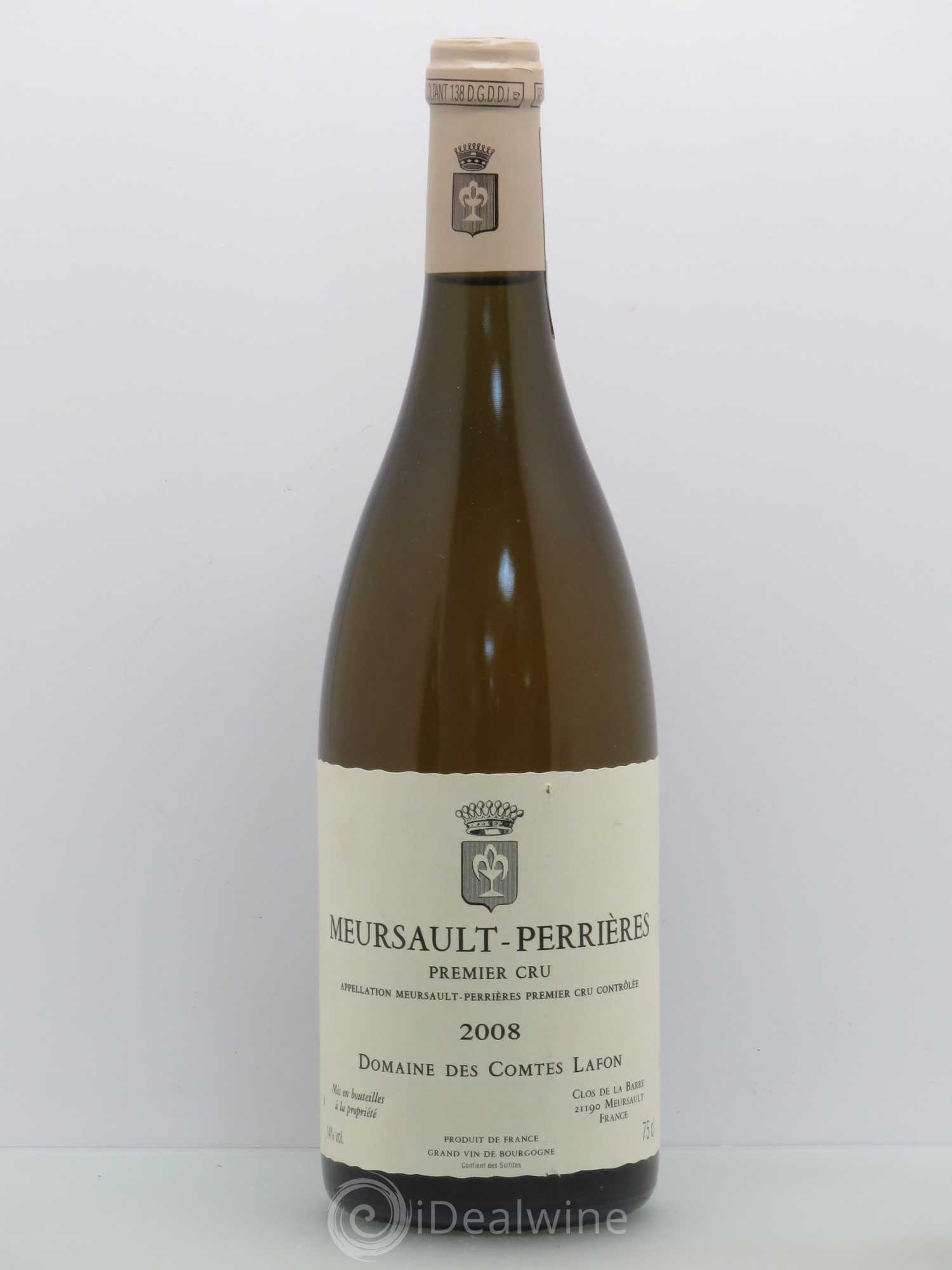 Meursault 1er Cru Perrières Comtes Lafon (Domaine des) 2008 - Lot de 1 bouteille - 0