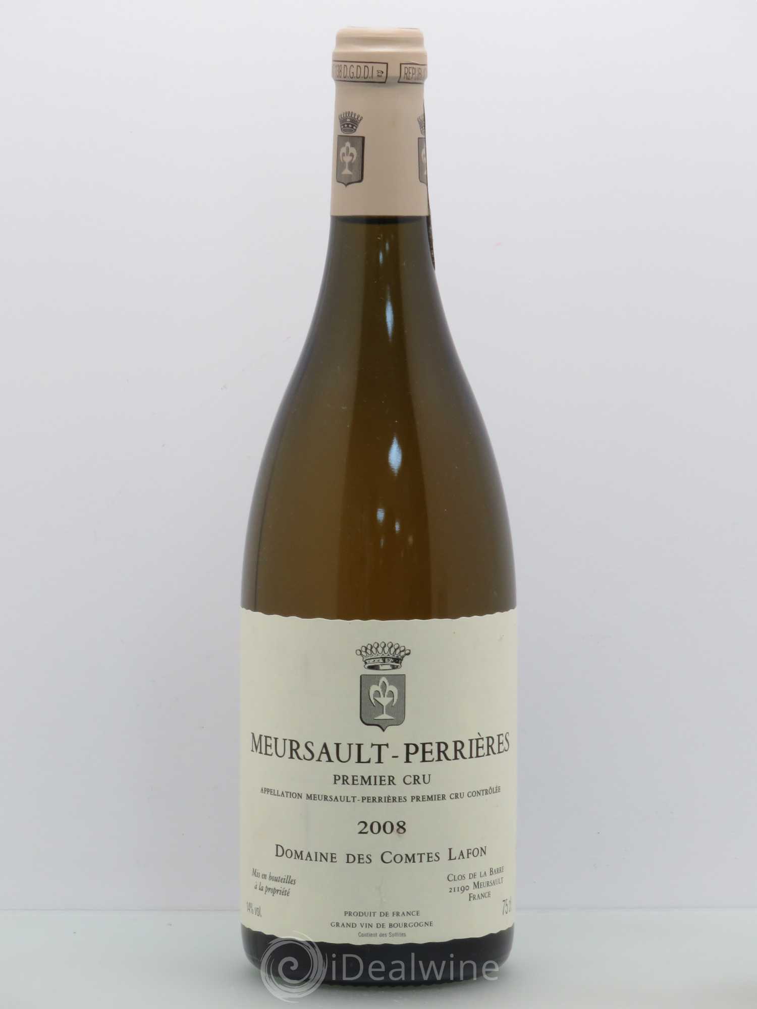 Meursault 1er Cru Perrières Comtes Lafon (Domaine des) 2008 - Lot de 1 bouteille - 0