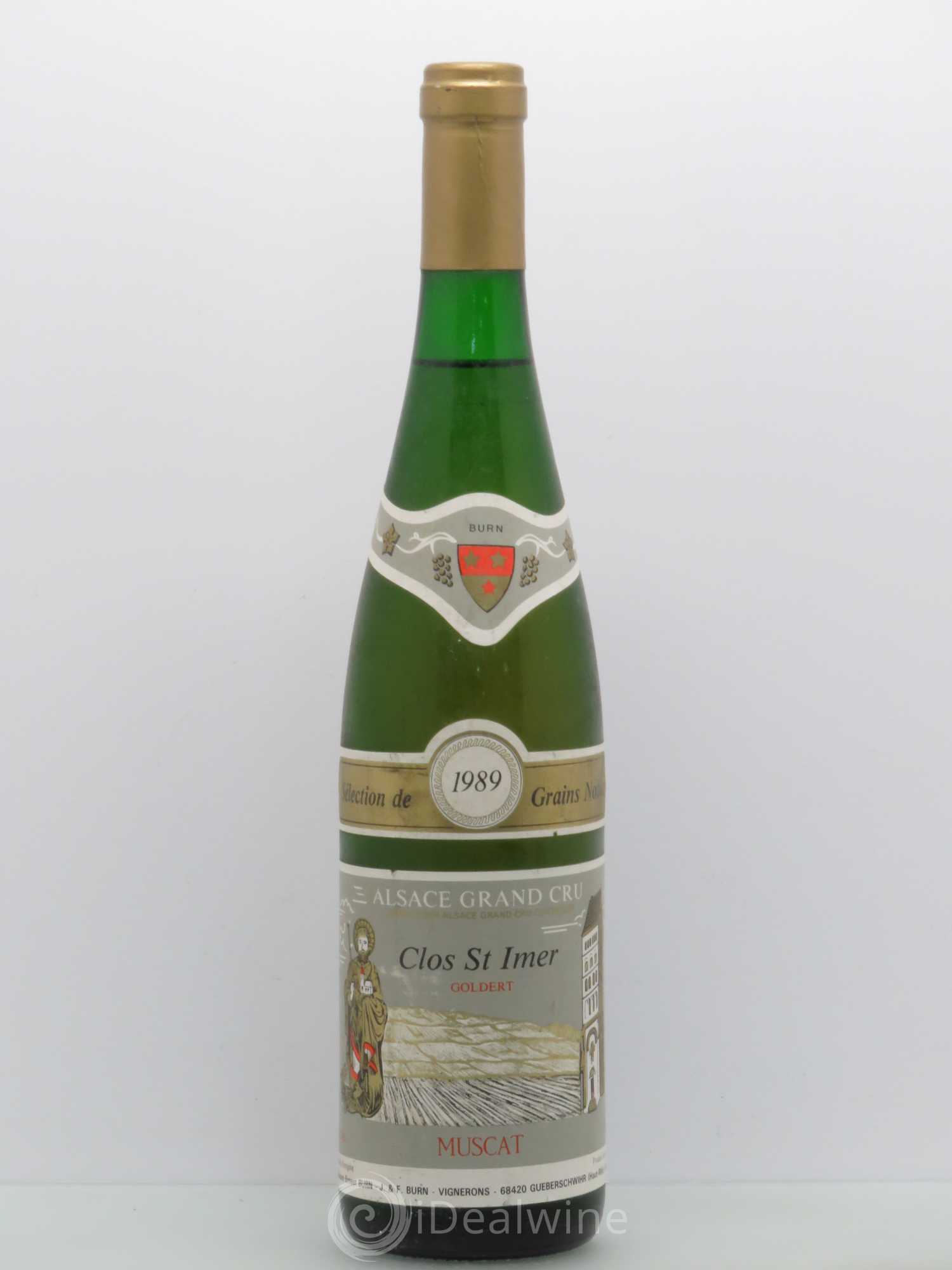 Alsace Muscat Clos St Imer Goldert Sélection de Grains Nobles Burn 1989 - Posten von 1 Flasche - 0