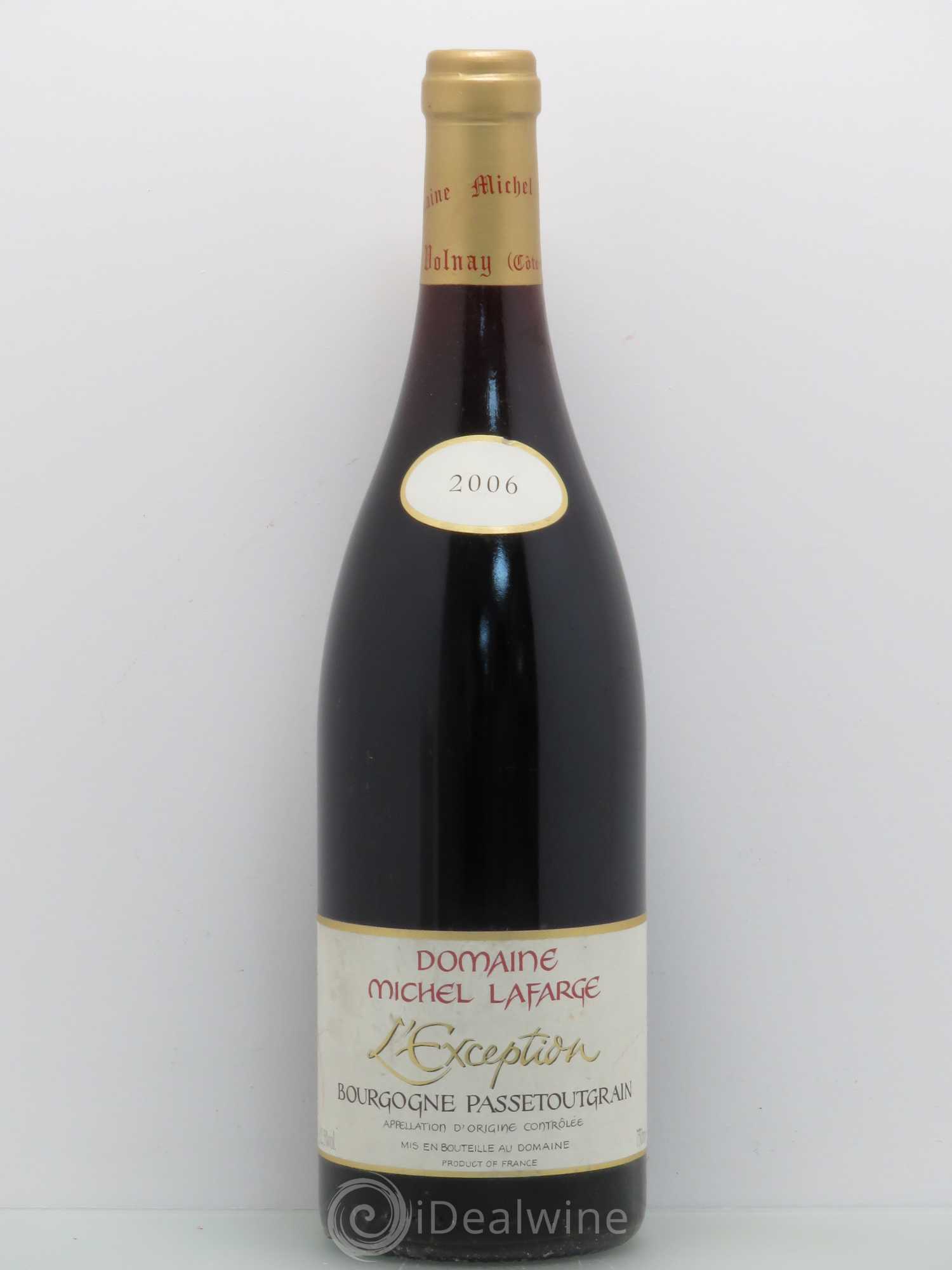 Bourgogne Passetoutgrain L Exception Lafarge 2006 - Lot de 1 bouteille - 0