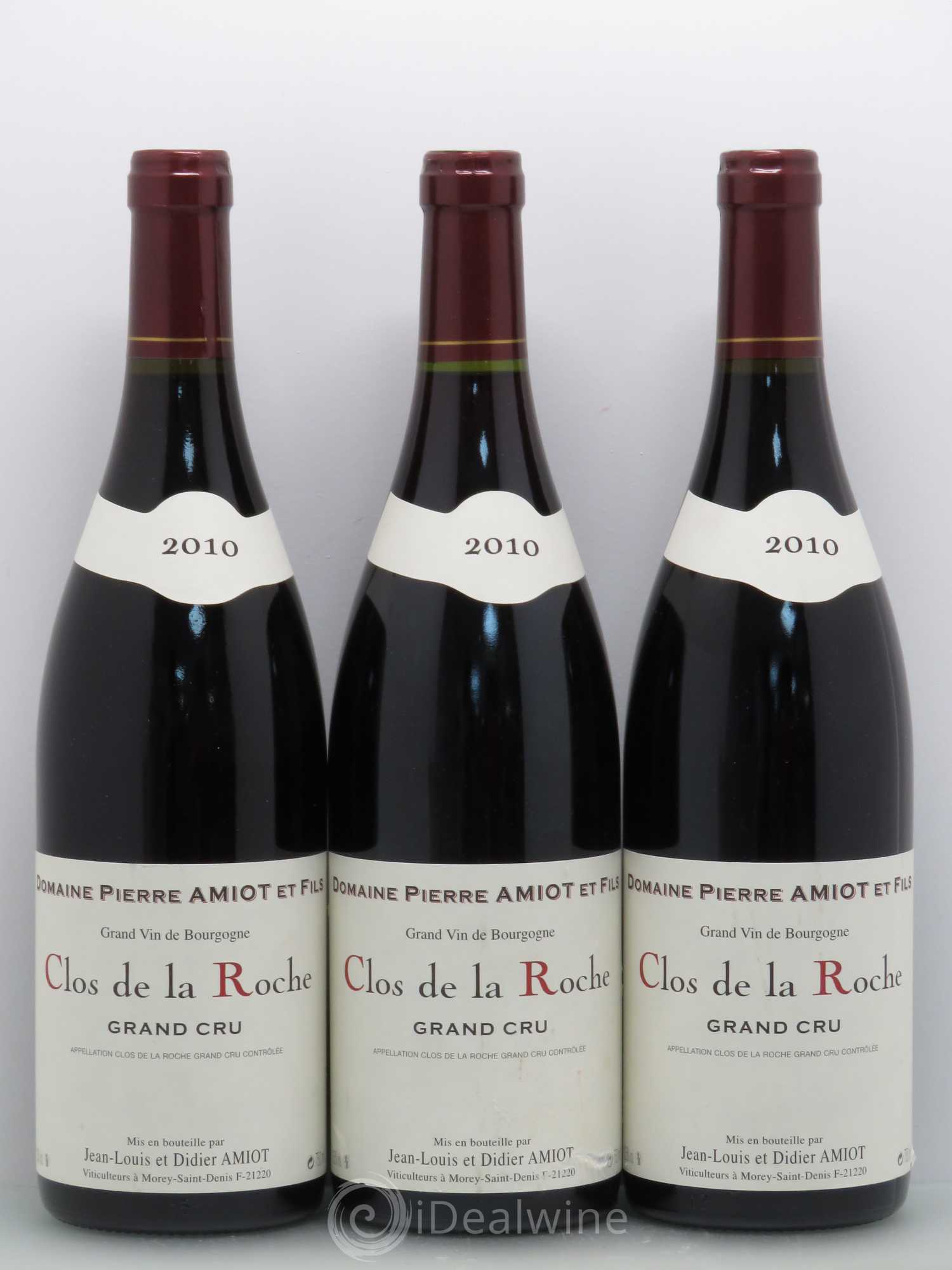 Clos de la Roche Grand Cru Pierre Amiot 2010 - Lot de 3 bouteilles - 0