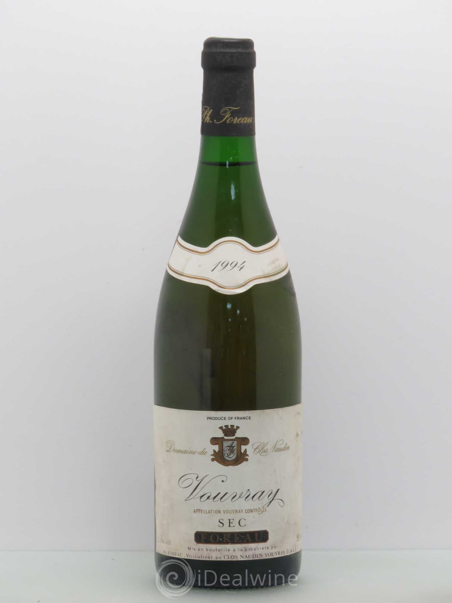 Vouvray Sec Clos Naudin - Philippe Foreau 1994 - Lot de 1 bouteille - 0