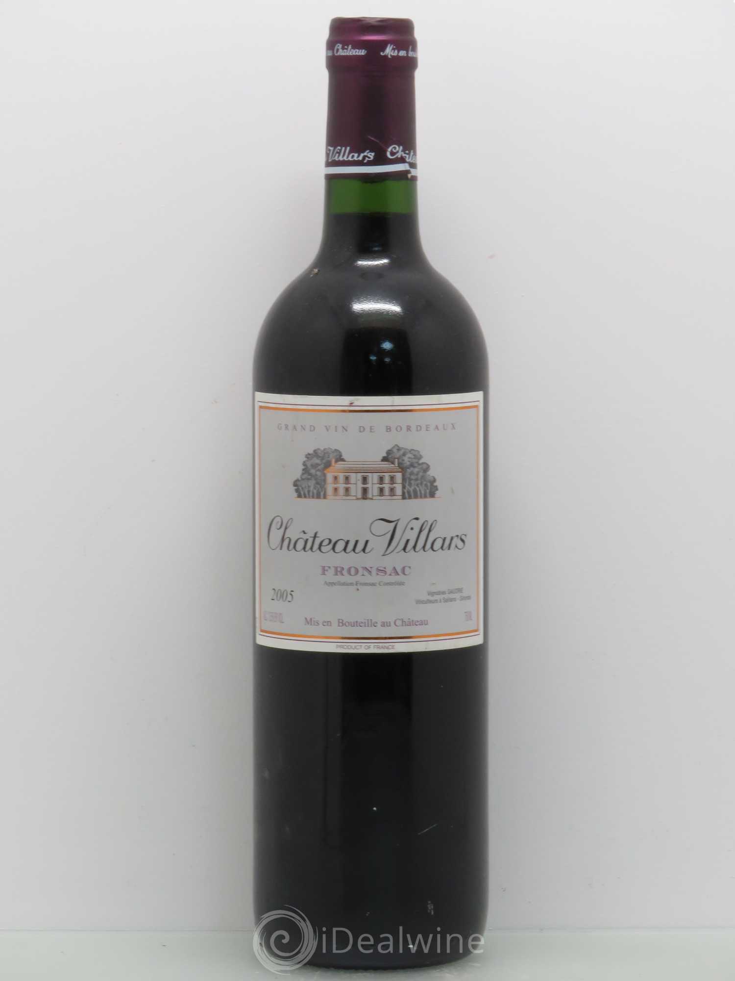 Fronsac Villars (sans prix de réserve) 2005 - Posten von 1 Flasche - 0