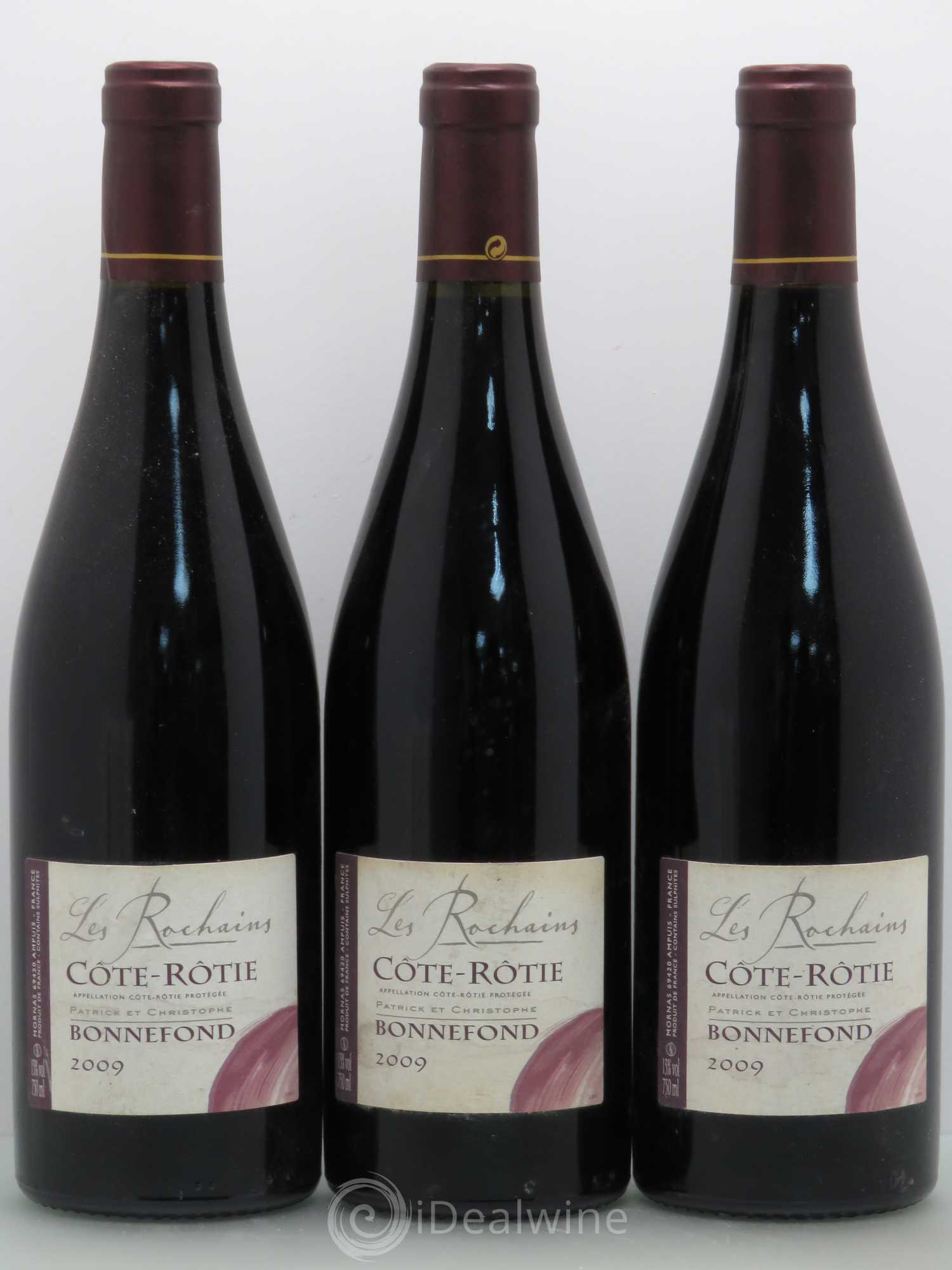 Côte-Rôtie Les Rochains Domaine Bonnefond 2009 - Lot de 3 bouteilles - 0