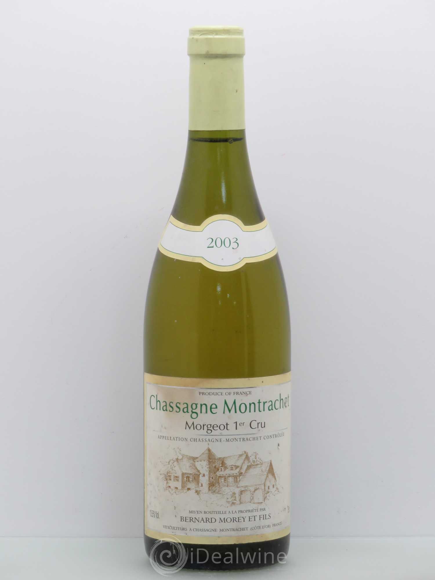 Chassagne-Montrachet 1er Cru Morgeot Bernard Morey 2003 - Lotto di 1 bottiglia - 0