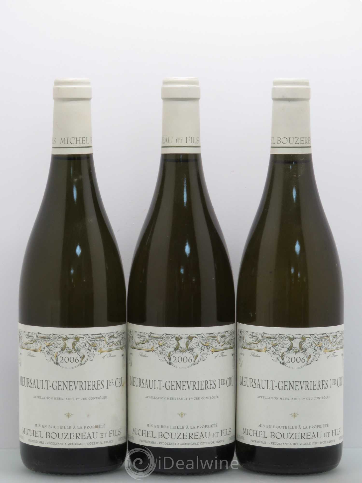 Meursault 1er Cru Les Genevrières Michel Bouzereau et Fils (Domaine) 2006 - Lot de 3 bouteilles - 0