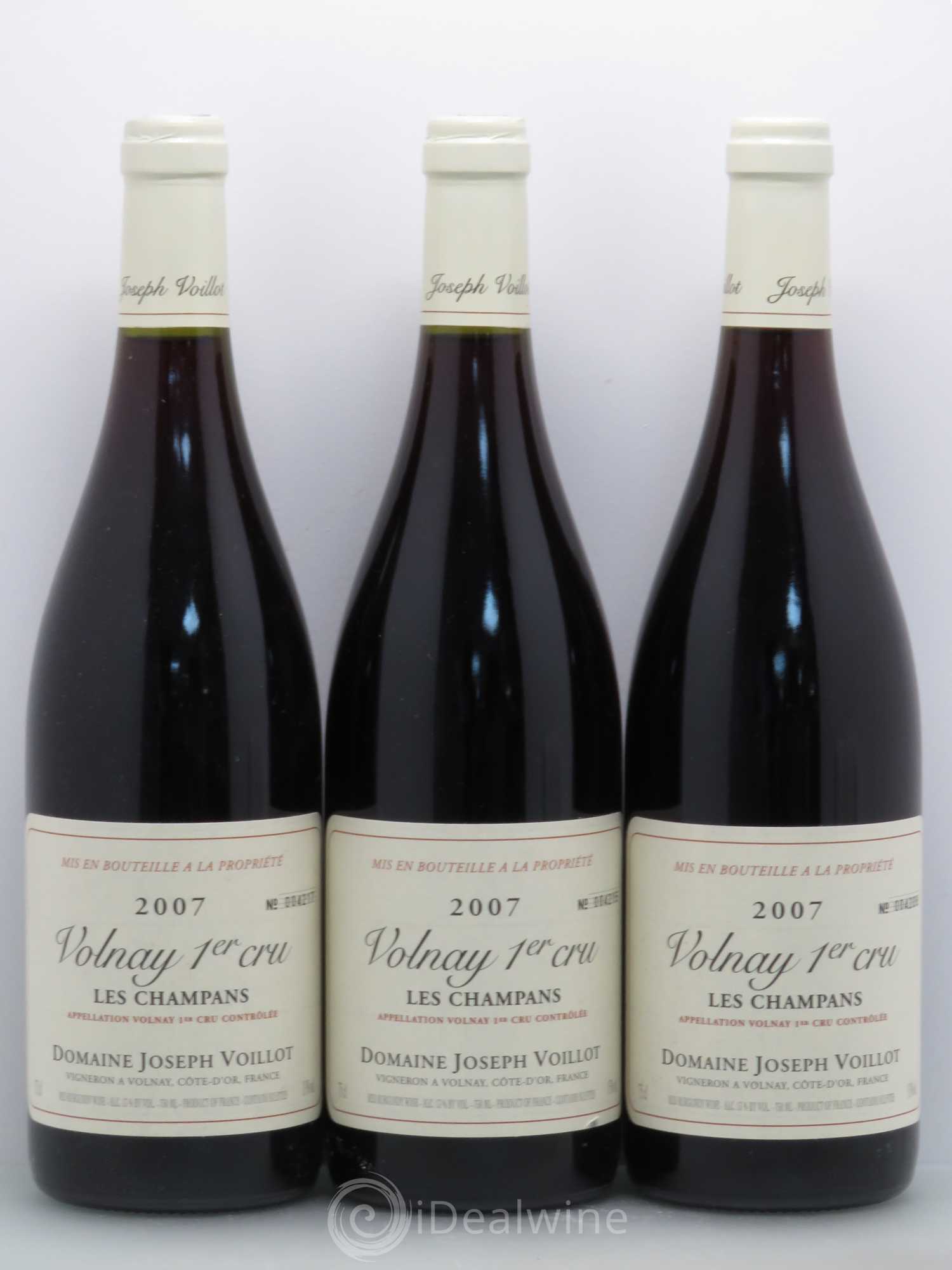 Volnay 1er Cru Les Champans Voillot 2007 - Posten von 3 Flaschen - 0