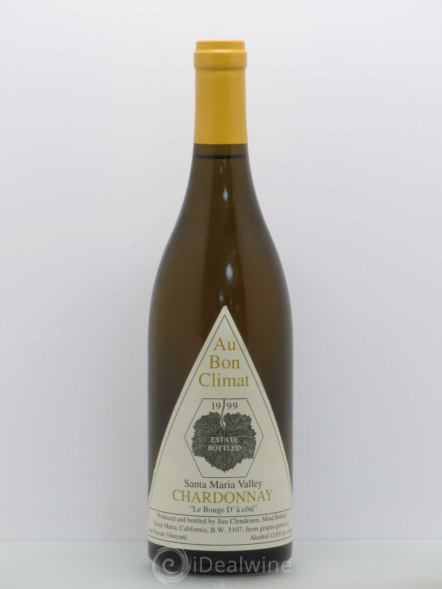 USA Chardonnay Santa maria Valley Le Bouge d'à Coté Au Bon Climat 1999 - Posten von 1 Flasche - 0