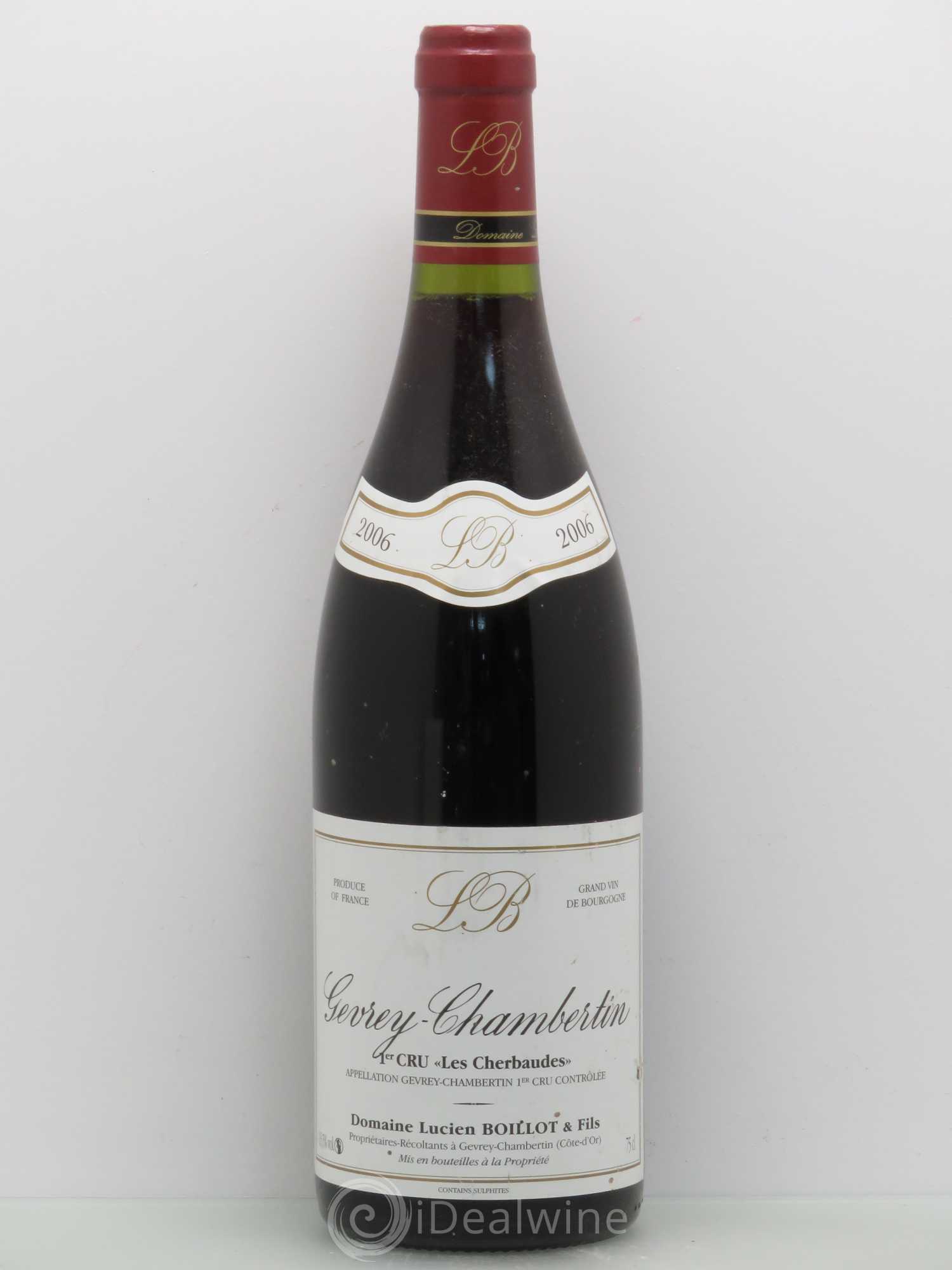 Gevrey-Chambertin 1er Cru Les Cherbaudes Boillot 2006 - Posten von 1 Flasche - 0