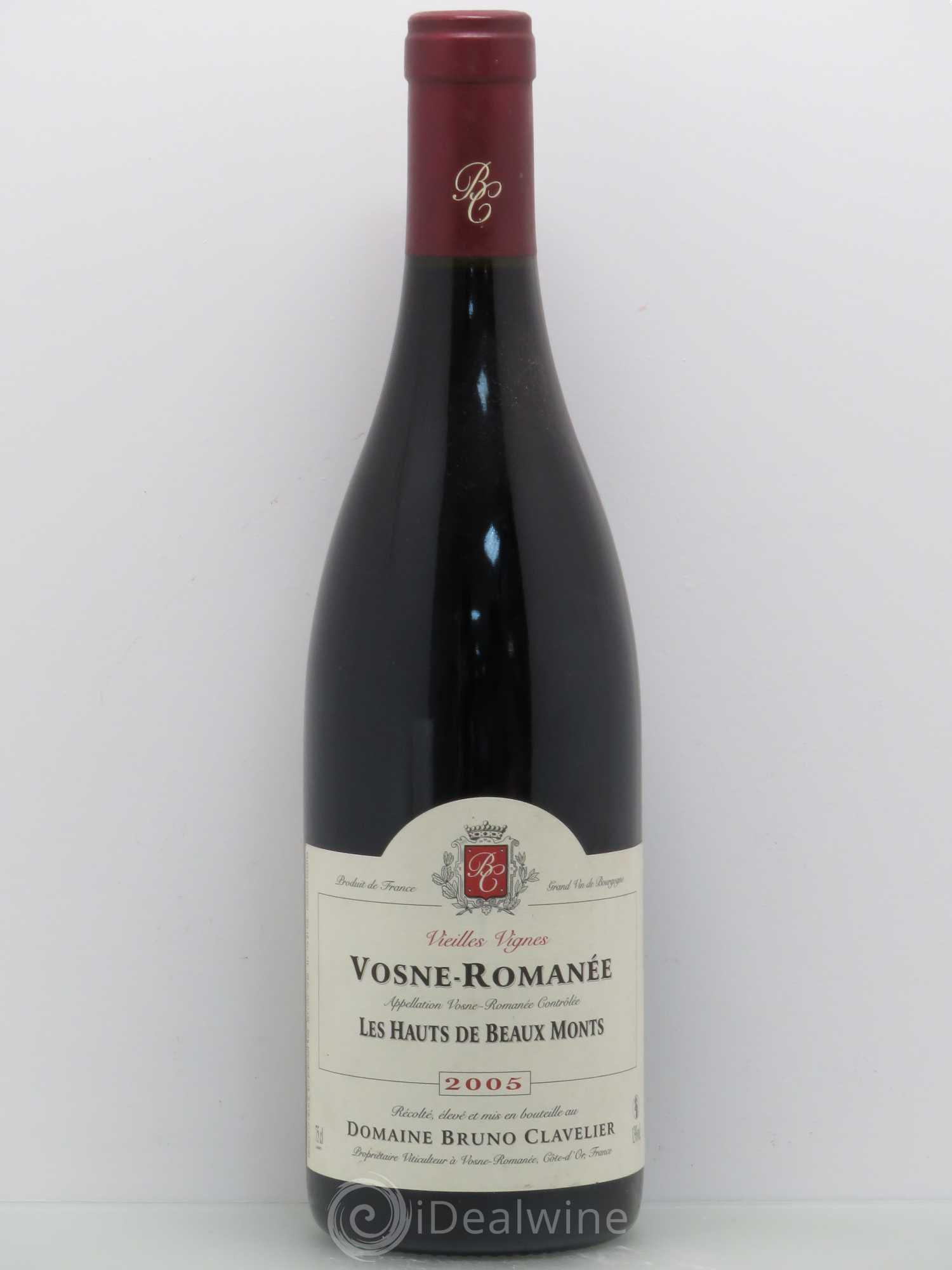 Vosne-Romanée Les Hauts De Beaux Monts Vieilles Vignes Clavelier 2005 - Posten von 1 Flasche - 0